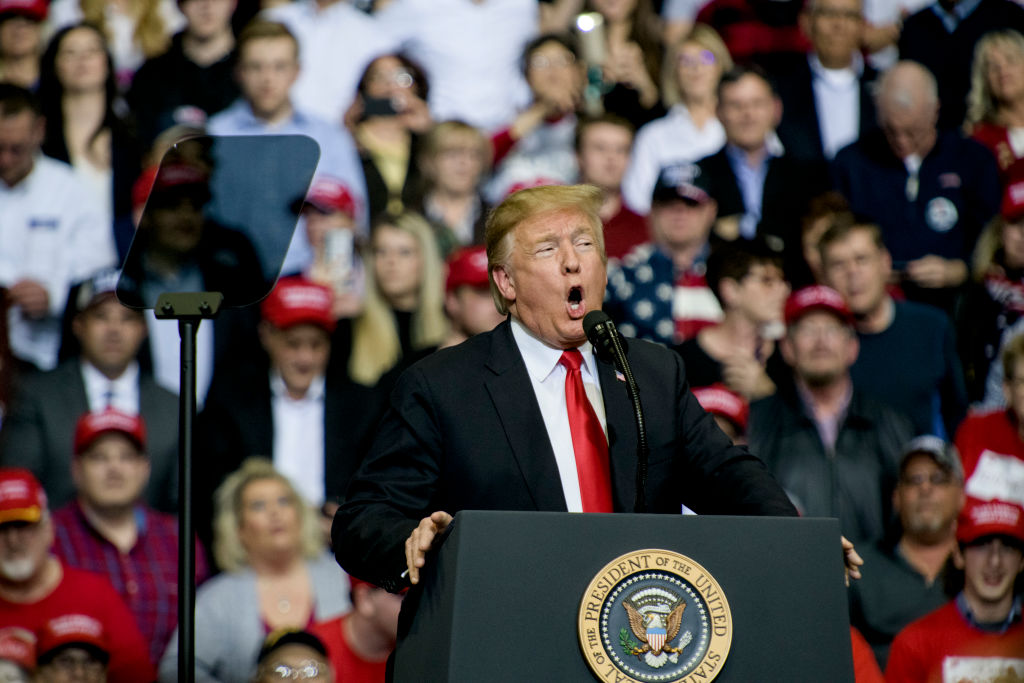 GRAND RAPIDS, MICHIGAN - March 28, 2019: President Donald Trump