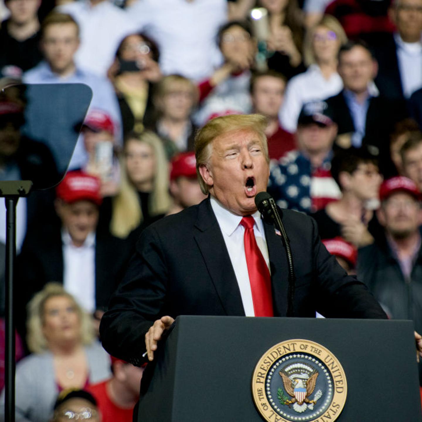 GRAND RAPIDS, MICHIGAN - March 28, 2019: President Donald Trump