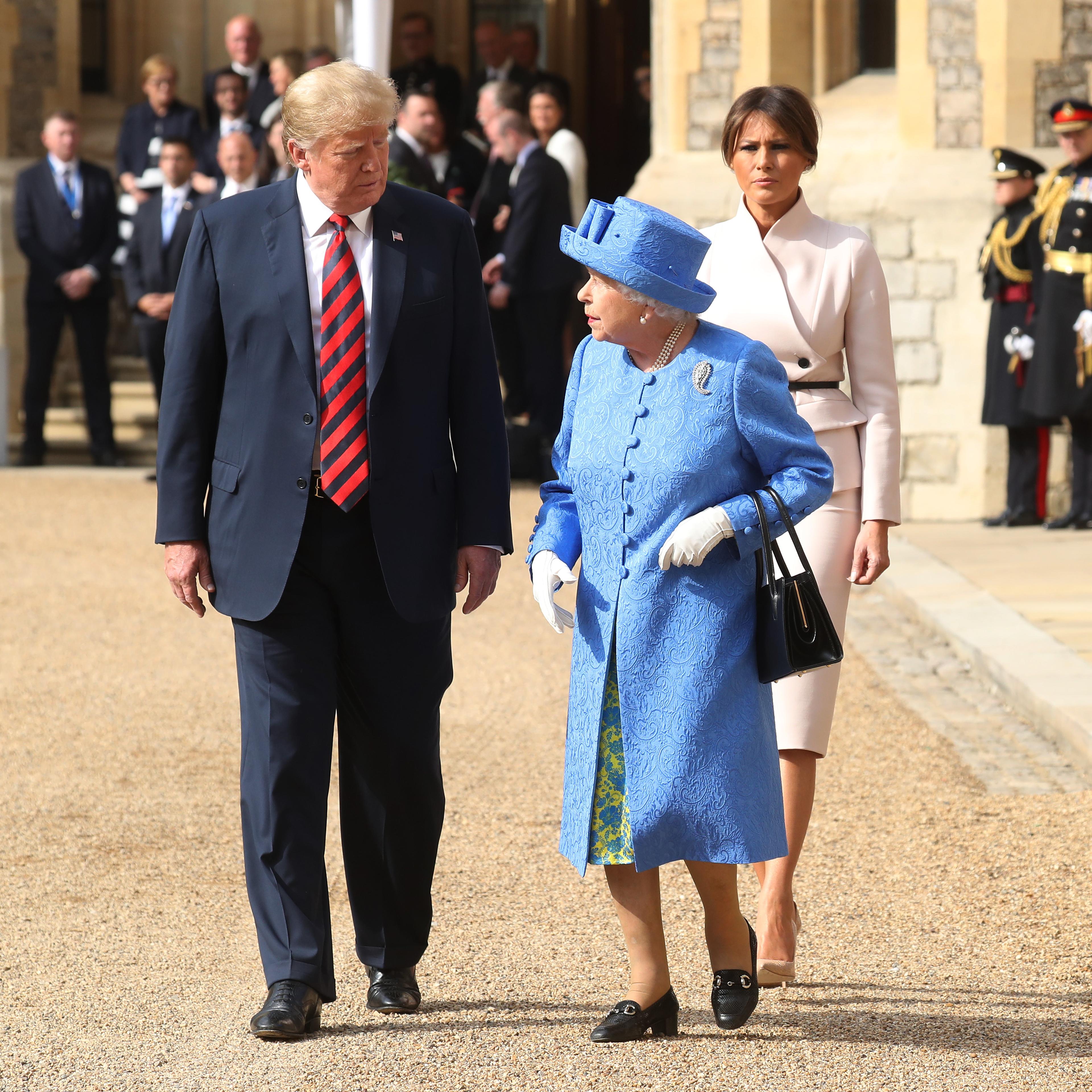 The President Of The United States And Mrs Trump Meet HM Queen