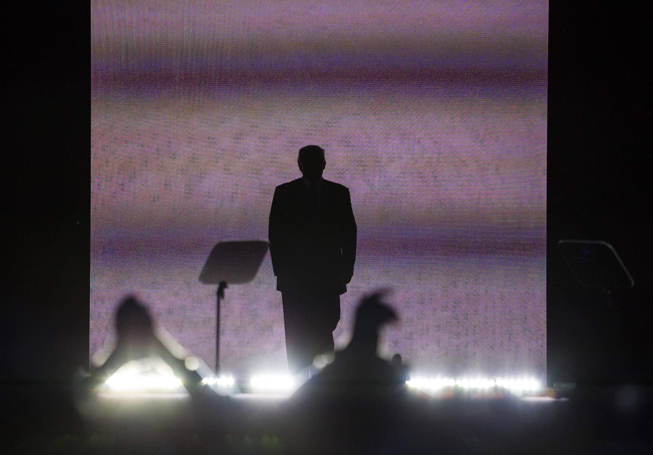 Presidential candidate Donald Trump speaks at the Republican National Convention in Cleveland.