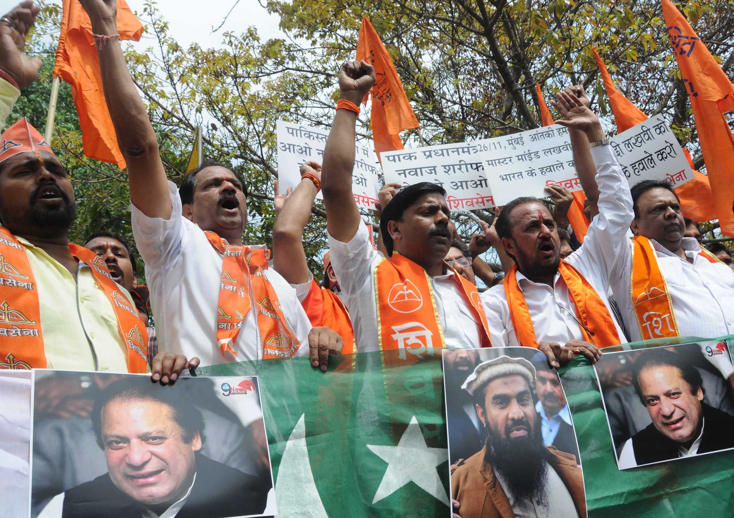 Protest against release of 2008 Mumbai attacks mastermind
