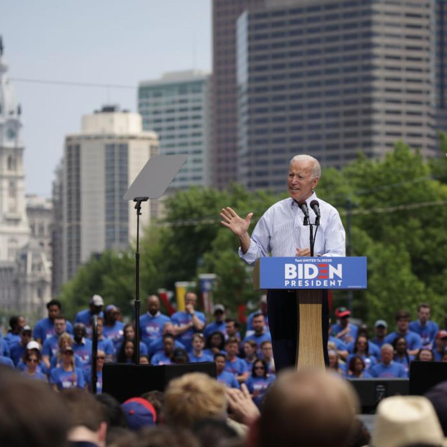 Democratic presidential candidate Joe Biden holds a rally in pivotal Pennsylvania pledging to work for unity in the United States.