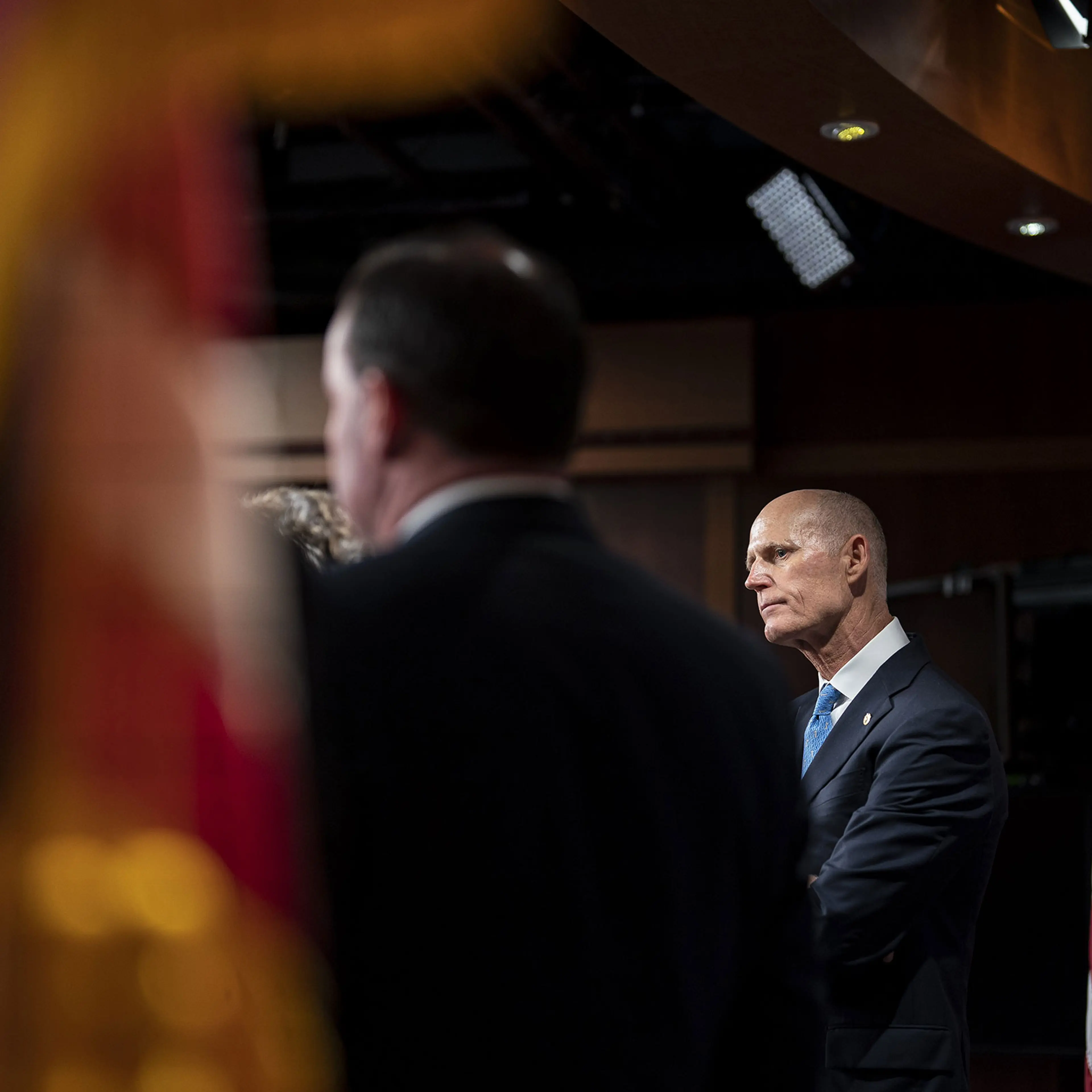 Senator Rick Scott during a news conference at the U.S. Capitol in Washington, on Dec. 7, 2022.