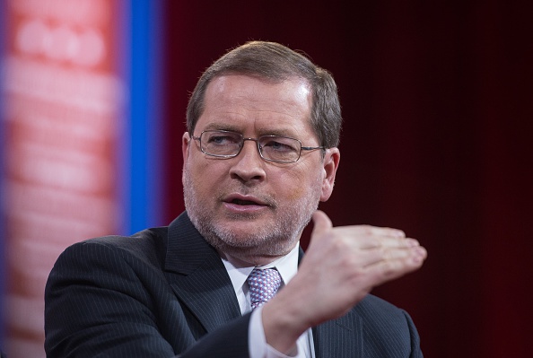 Grover Norquist, founder and president of Americans for Tax Reform, participates in a session on "Strategic Communication" at the annual Conservative Political Action Conference (CPAC) at National Harbor, Maryland, outside Washington, on February 26, 201