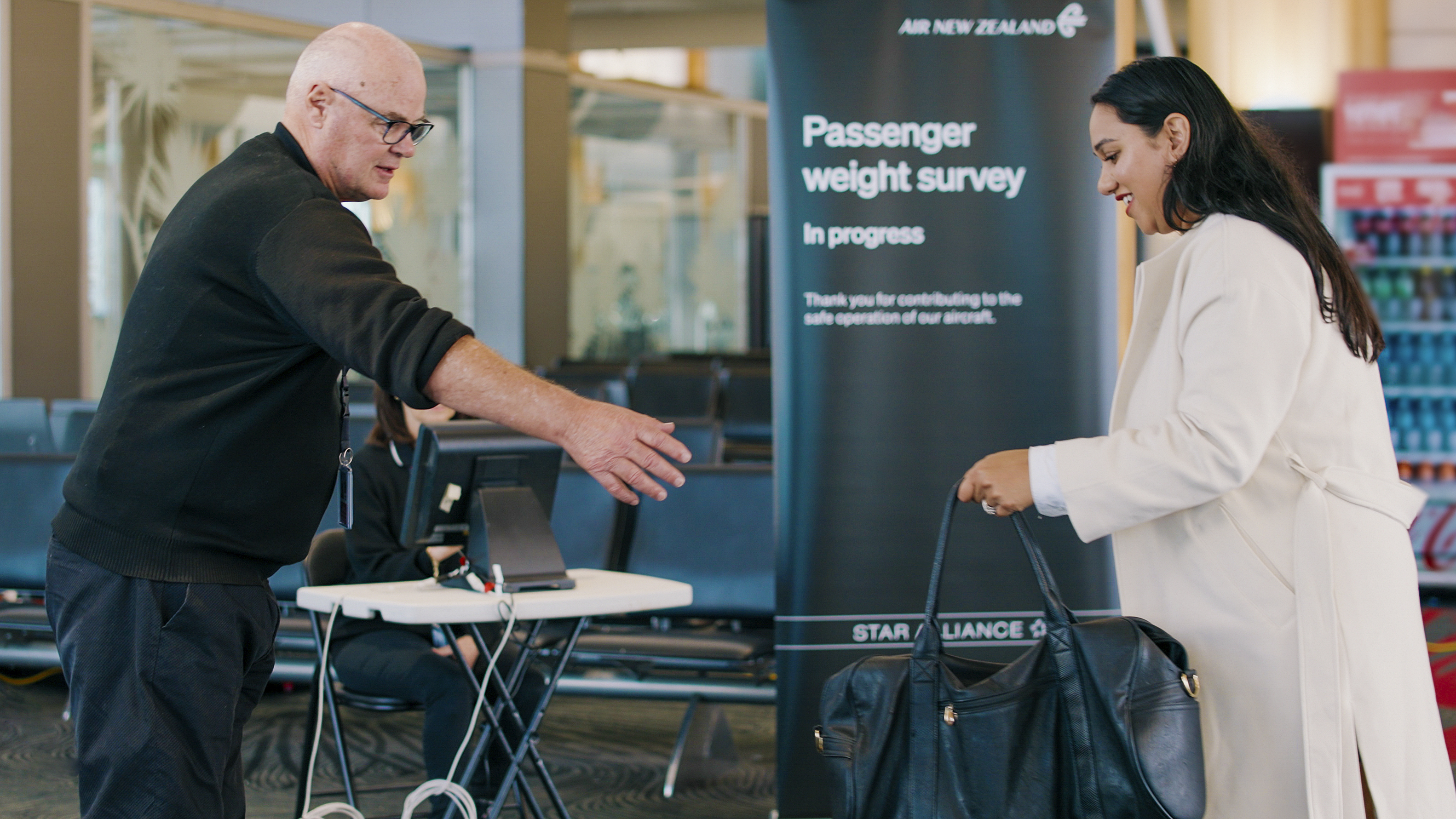 Airline Weighing Passengers