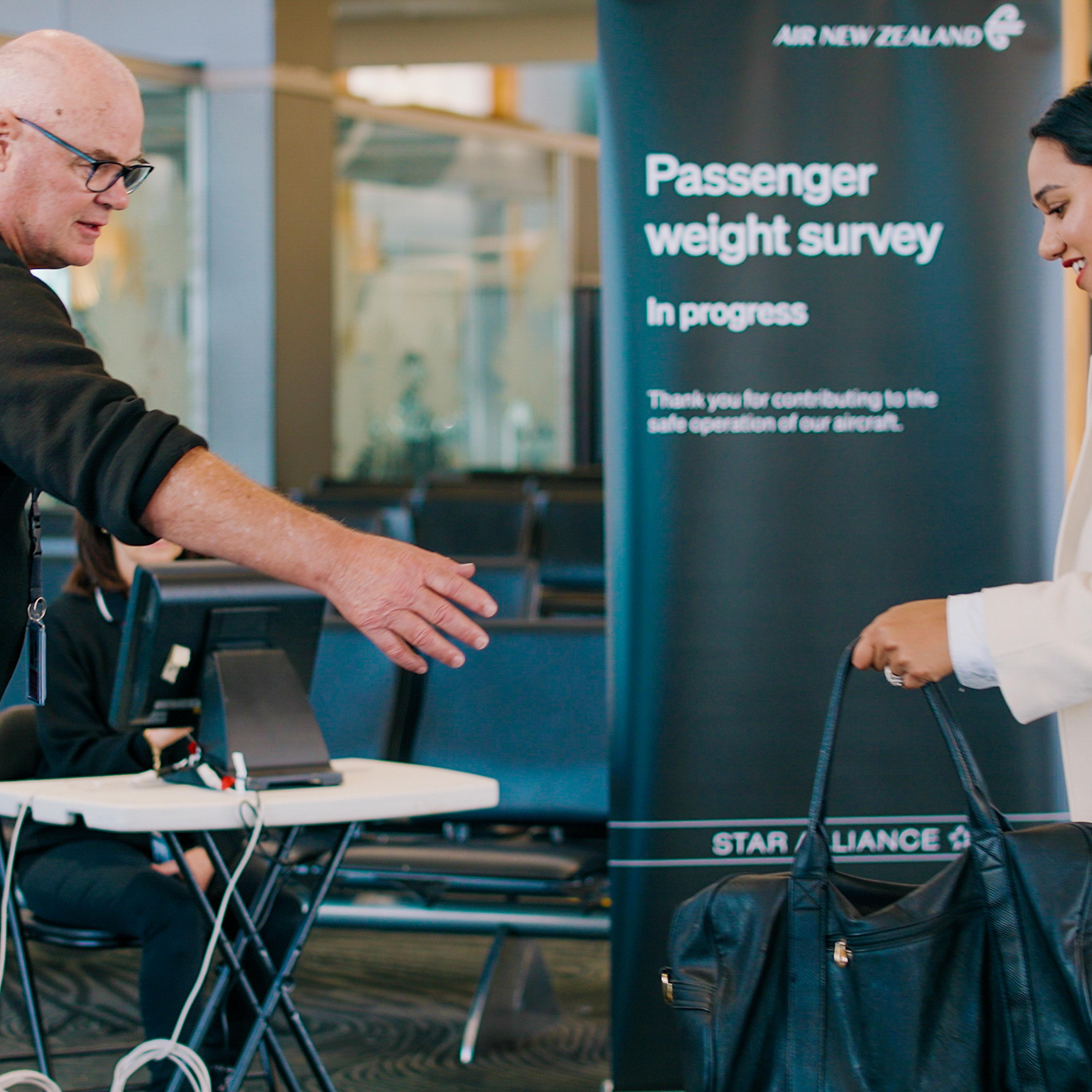Airline Weighing Passengers