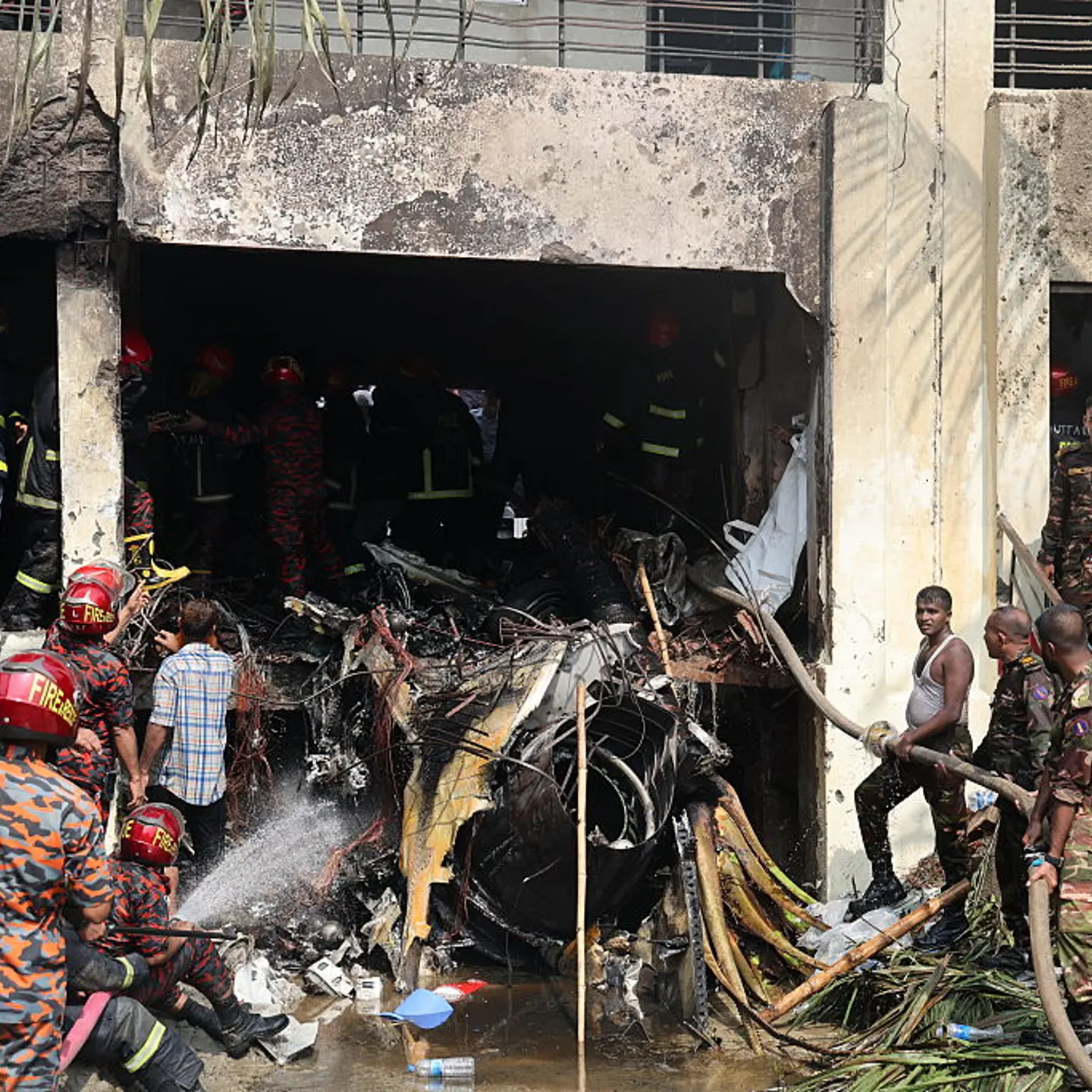 Air Force jet crashes into Milestone College campus, Dhaka