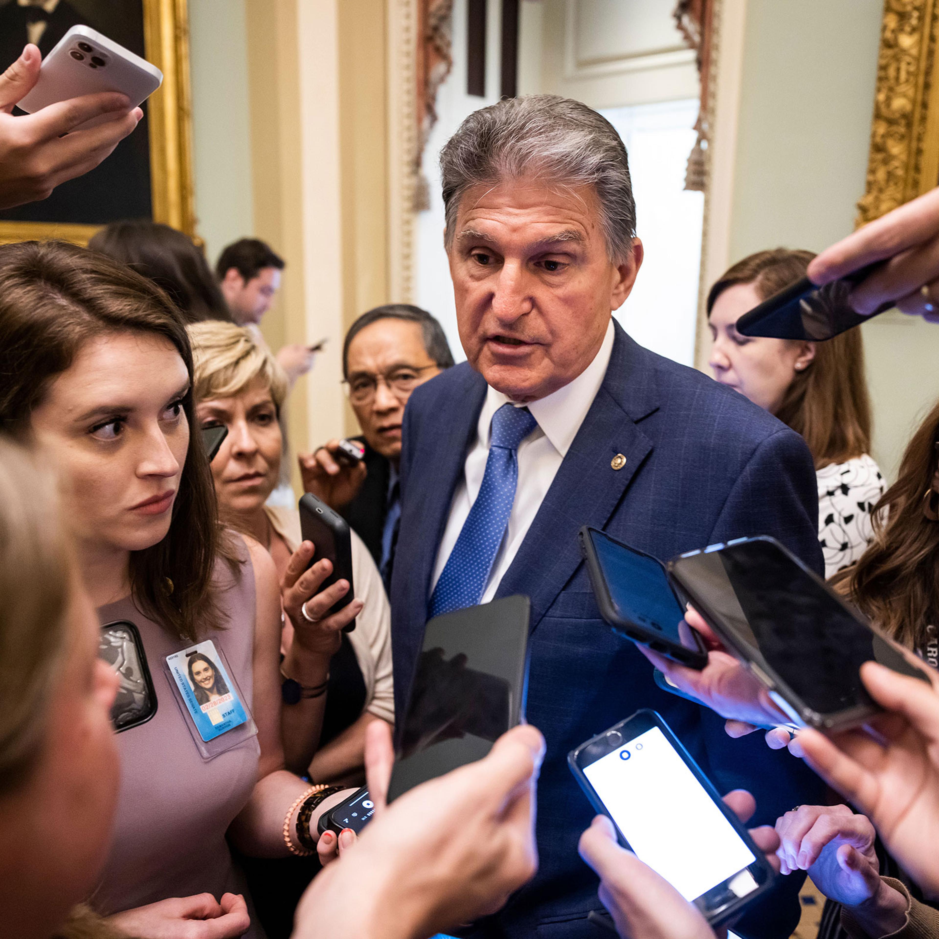 Manchin speaks on Biden attending Senate luncheon on infrastructure in Capitol, Washington, USA - 14 Jul 2021