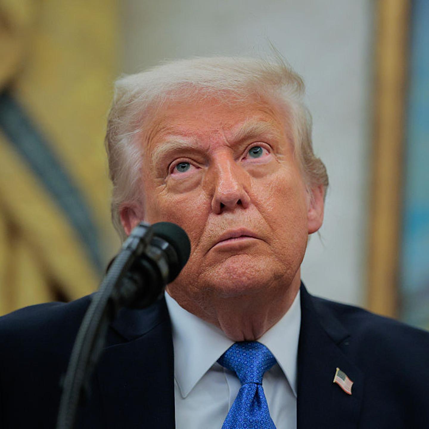 President Trump Holds Law Enforcement Event In White House's Oval Office