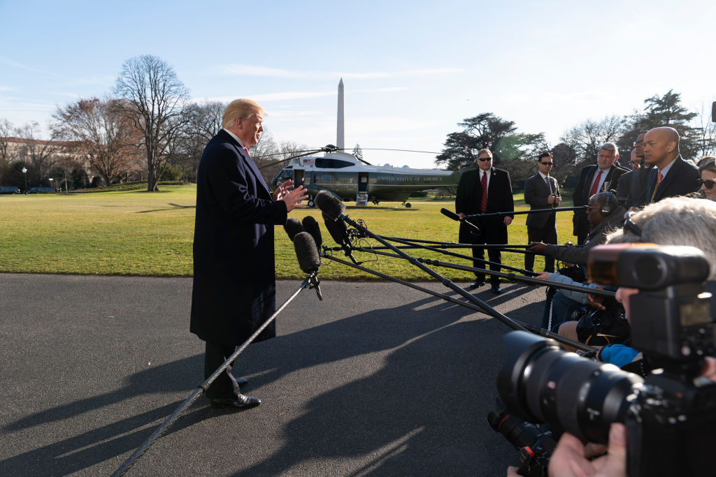 President Trump Returns To The White House After Day Trip To Camp David