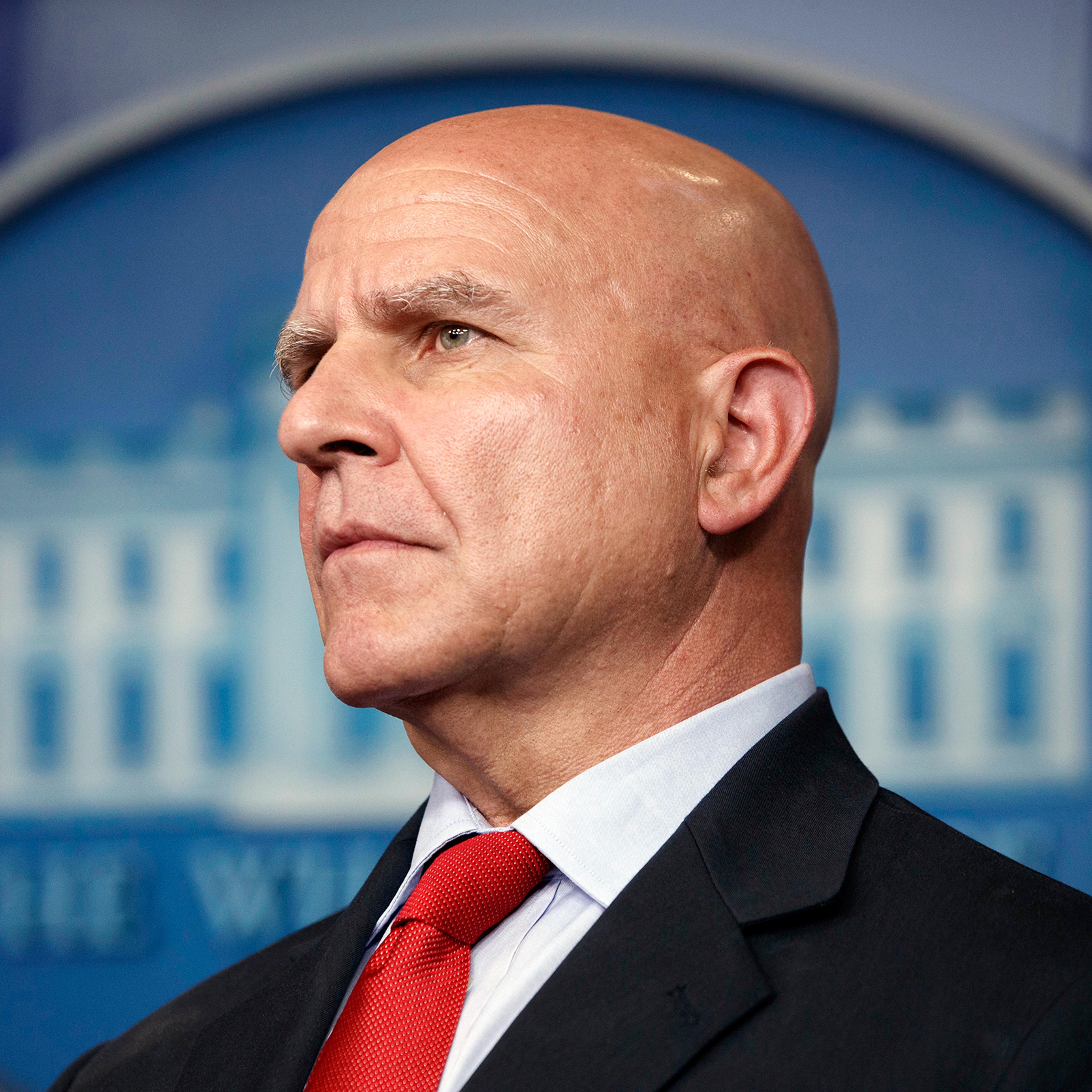 National security adviser H.R. McMaster listens during the daily press briefing at the White House, July 31, 2017, in Washington.