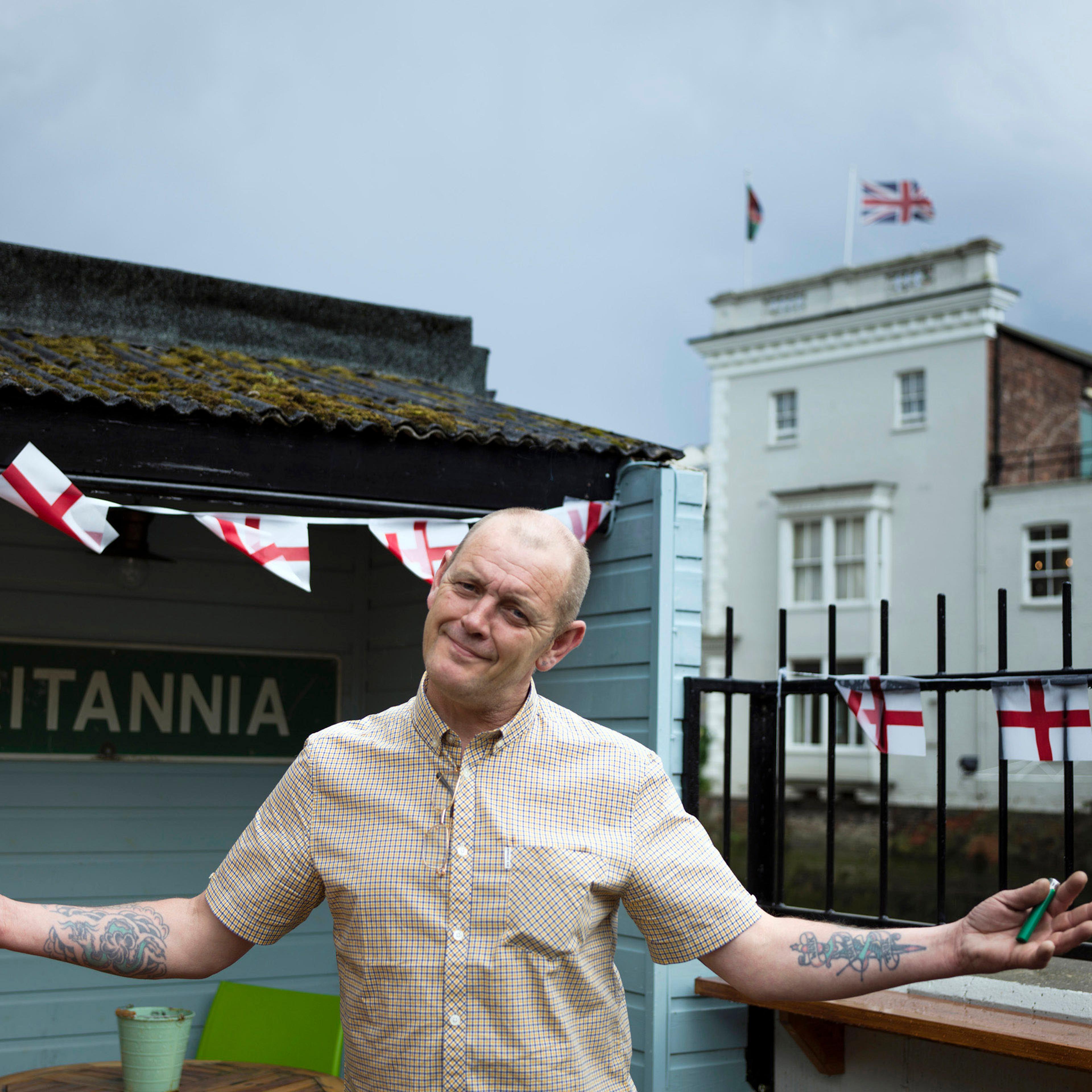 "We are tired of foreigners, they are not welcome here anymore, " says Wink Watson, age 52, of why he voted to Leave. "We are not racist just enough is enough." Boston, Licolnshire, June 25, 2016.