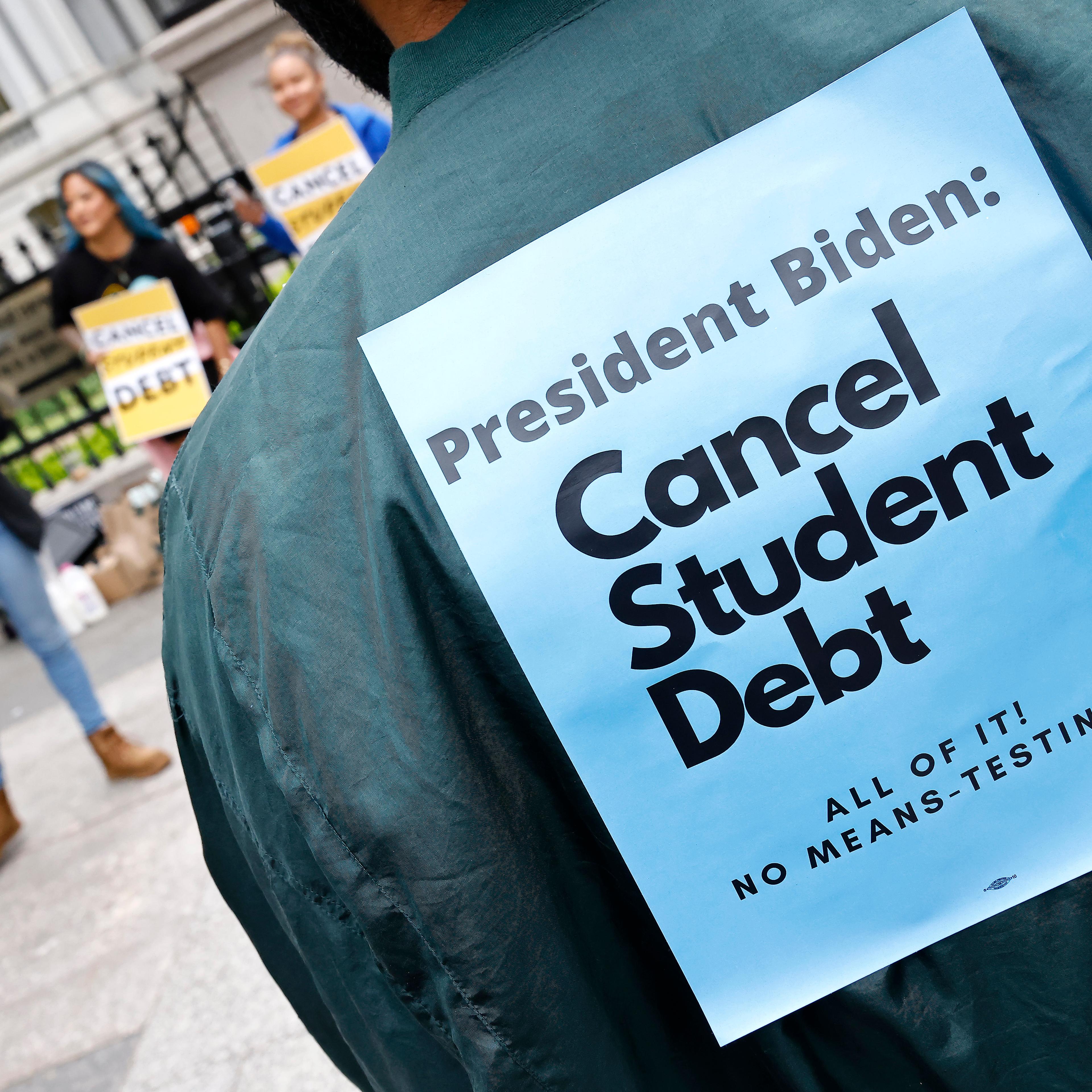 Student Loan Borrowers Gather To Tell President Biden To Cancel Student Debt