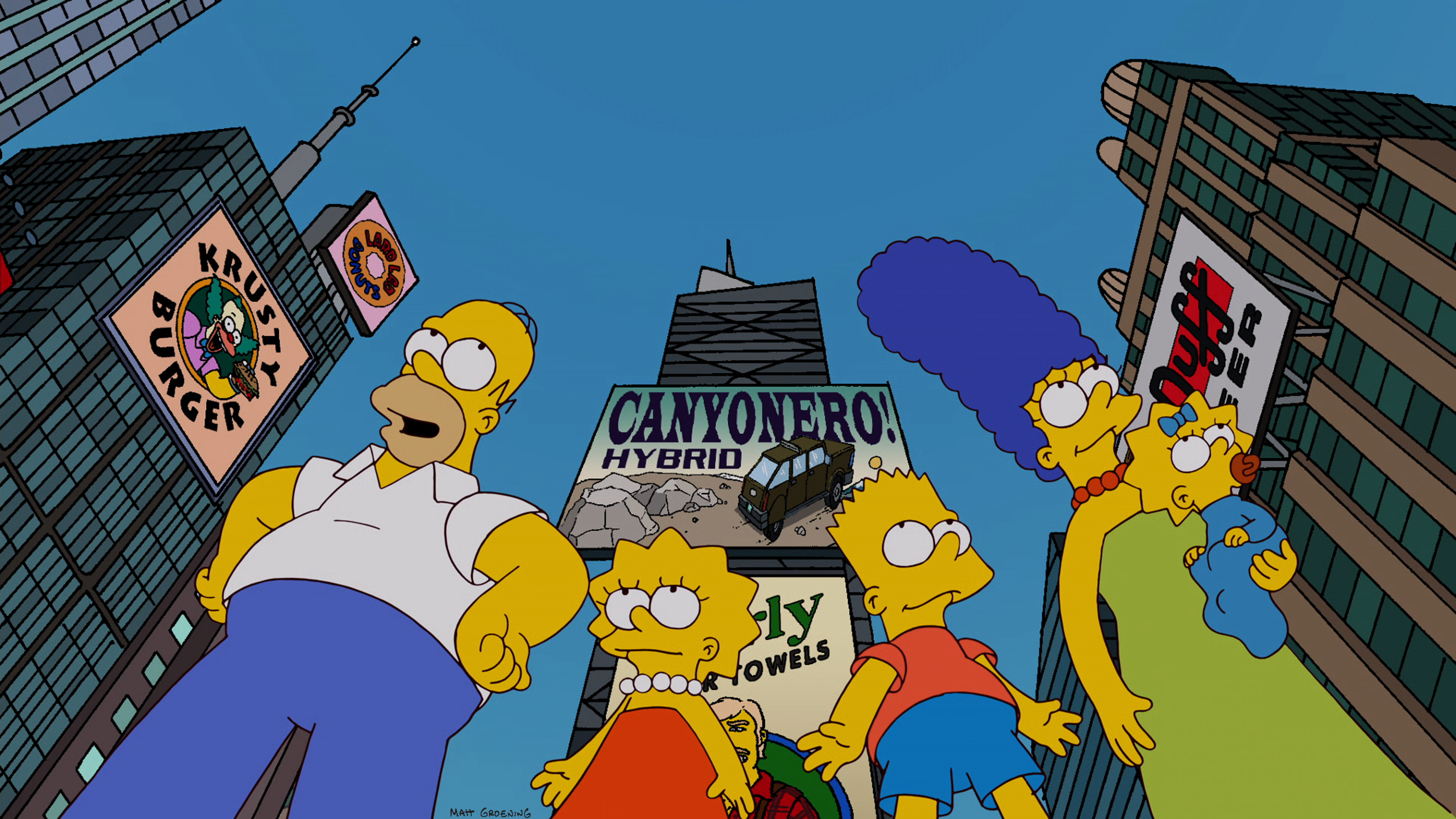 The SImpsons travel to the Big Apple in the "Moonshine River".