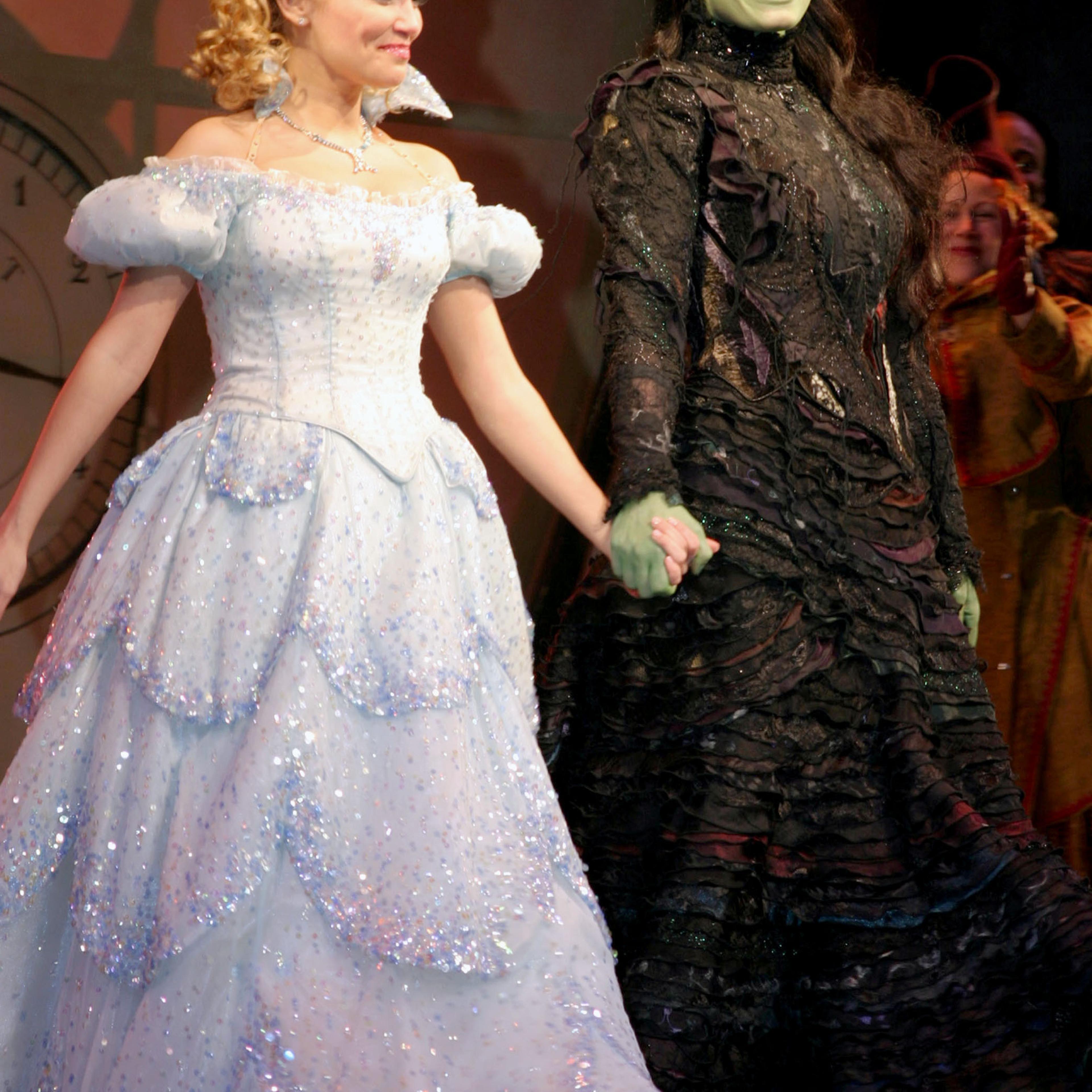 Kristin Chenoweth and Idina Menzel, 'Wicked's' original stars, at curtain call.