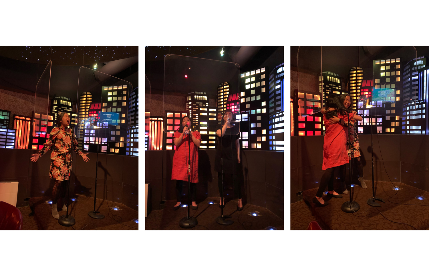 Friends sing karaoke in San Francisco in June