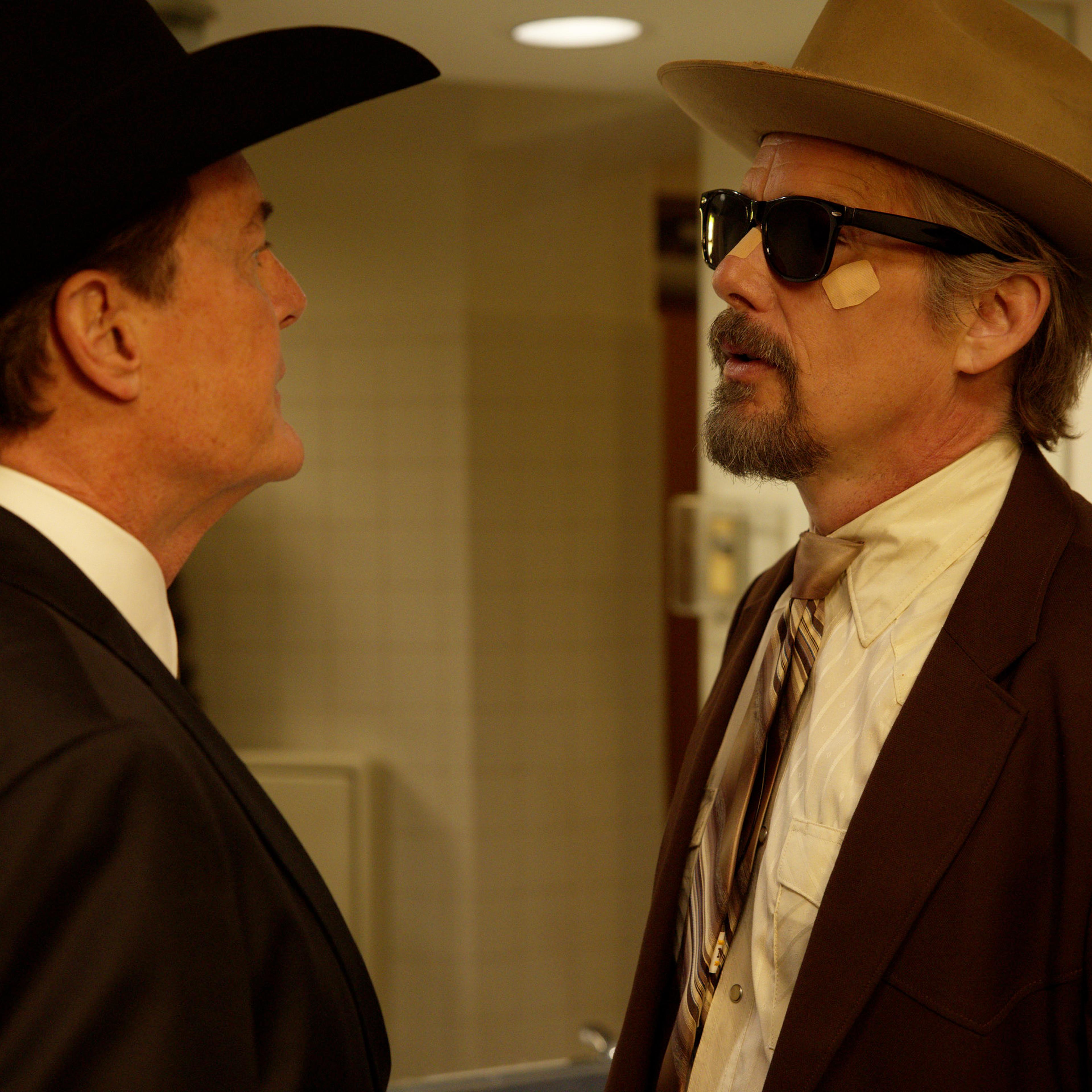 FX's The Lowdown -- "The Devil's Mama" Episode 2 -- Pictured: (l-r) Kyle MacLachlan as Donald Washberg, Ethan Hawke as Lee Raybon. CR: Shane Brown/FX