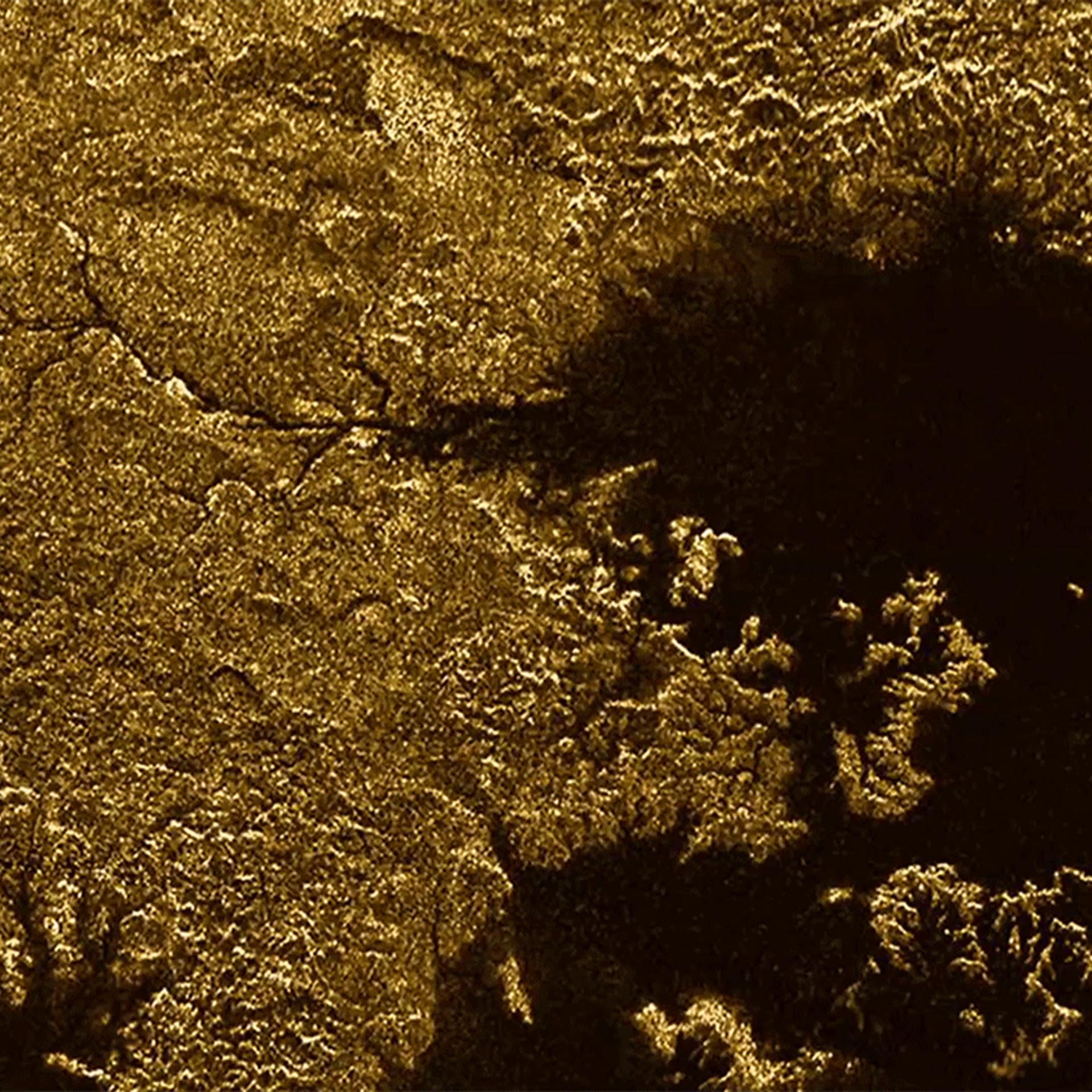 The large hydrocarbon sea named Ligeia Mare on Saturn's moon Titan, as photographed by NASA's Cassini spacecraft.