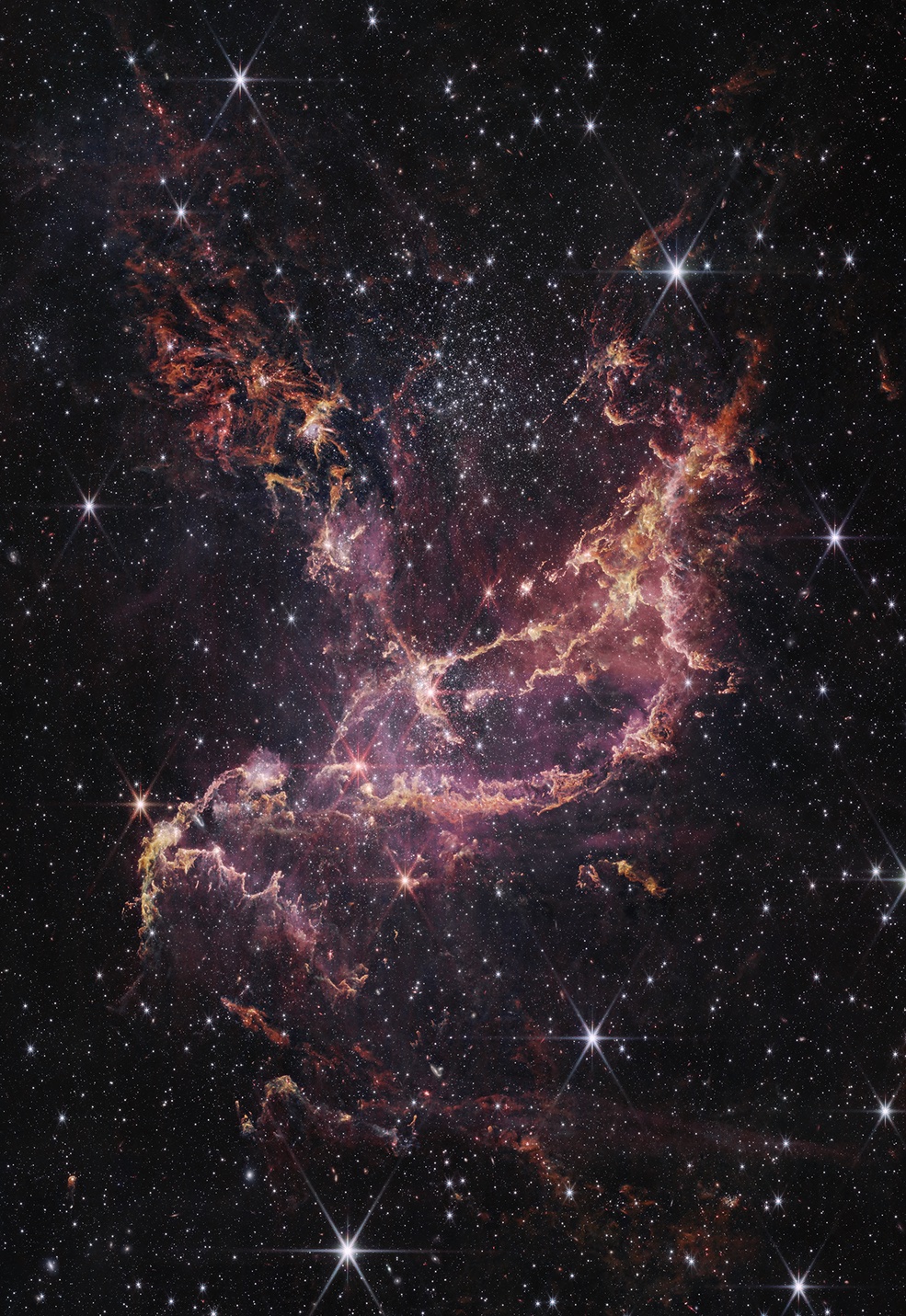 Webb's groundbreaking image of the star-forming region known as NGC 346, located 200,000 light years from Earth.