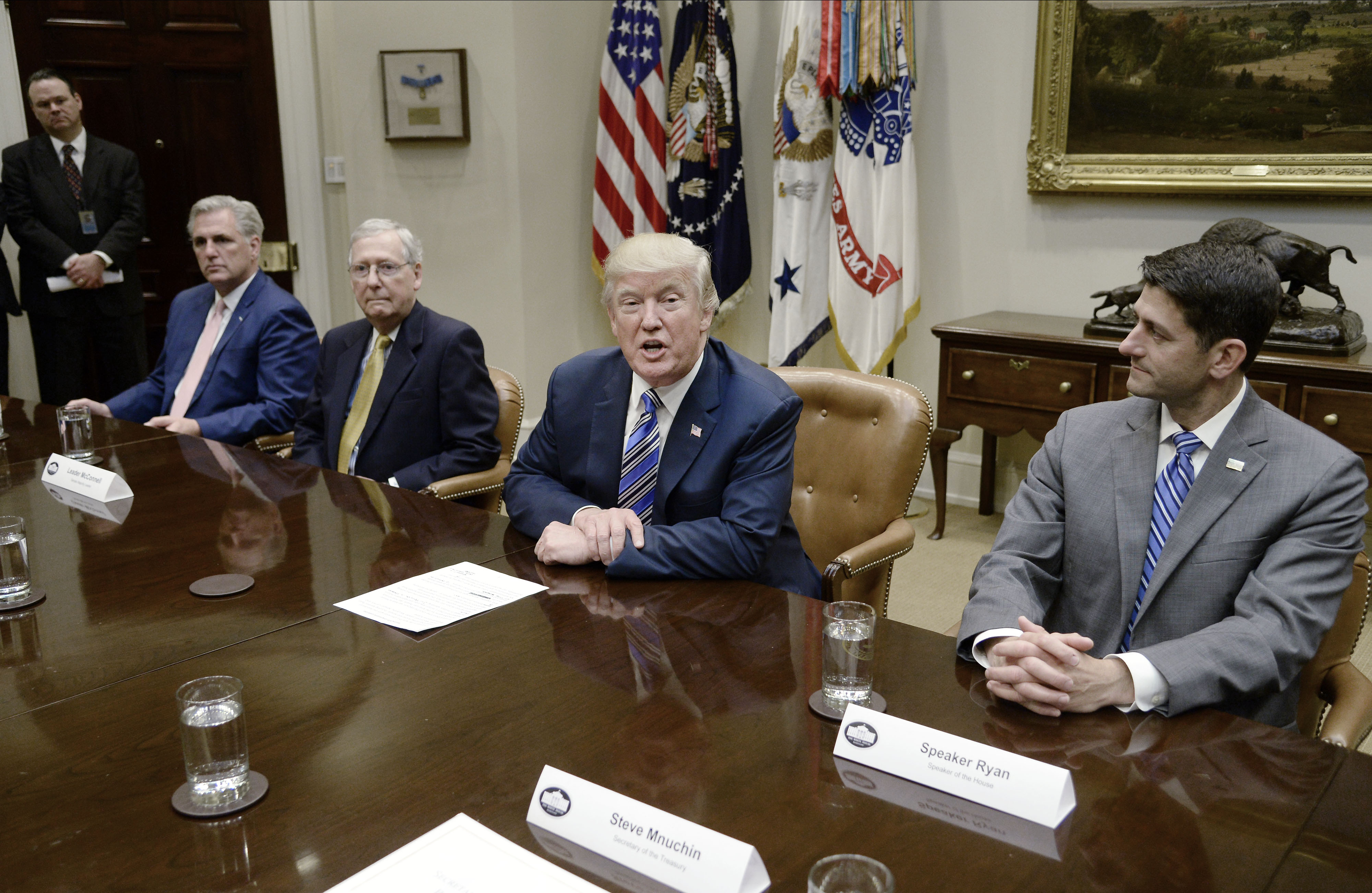 President Trump Meets With Senate And House Leadership At The White House