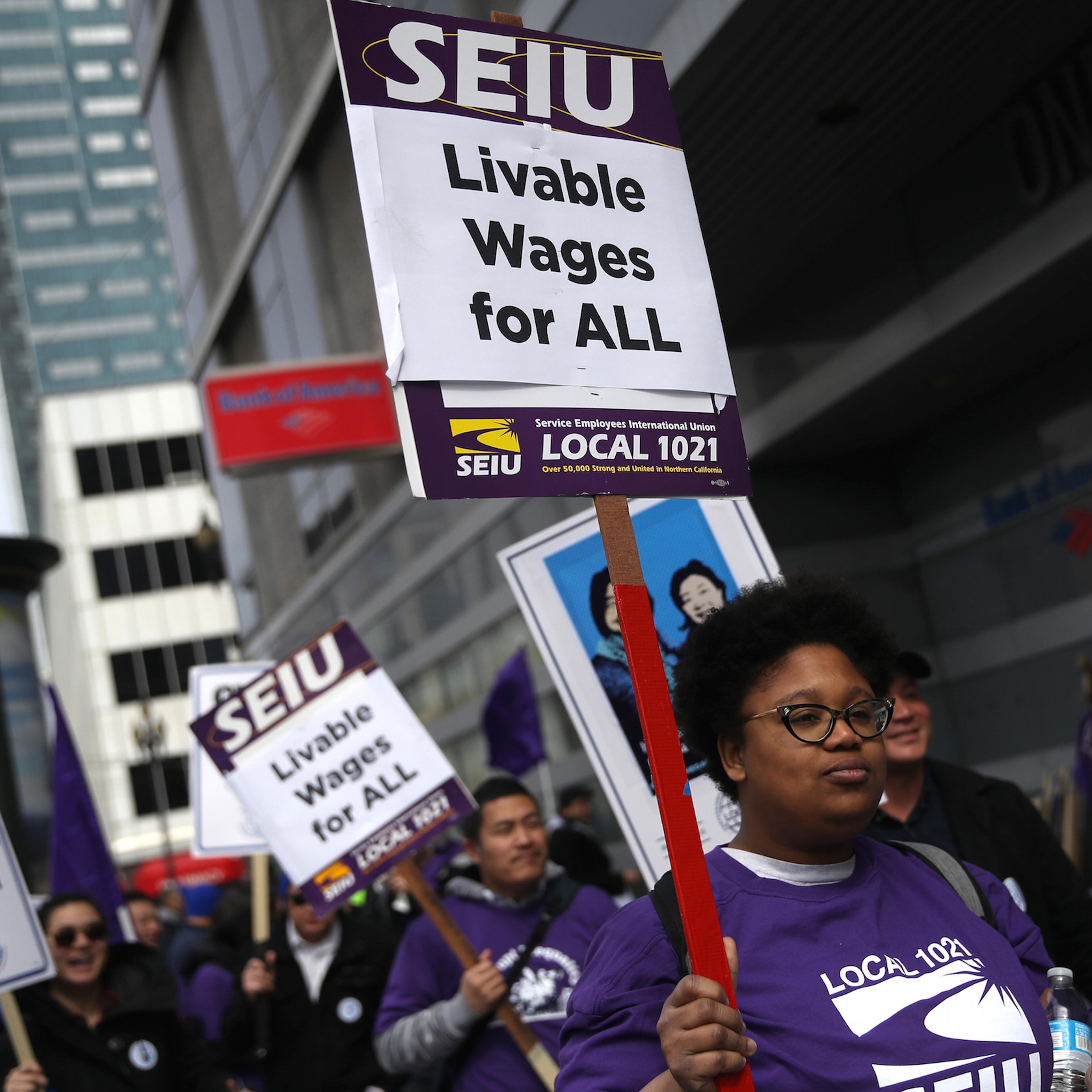 San Francisco City Workers Hold Rally Demanding Equal Pay For Female Workers