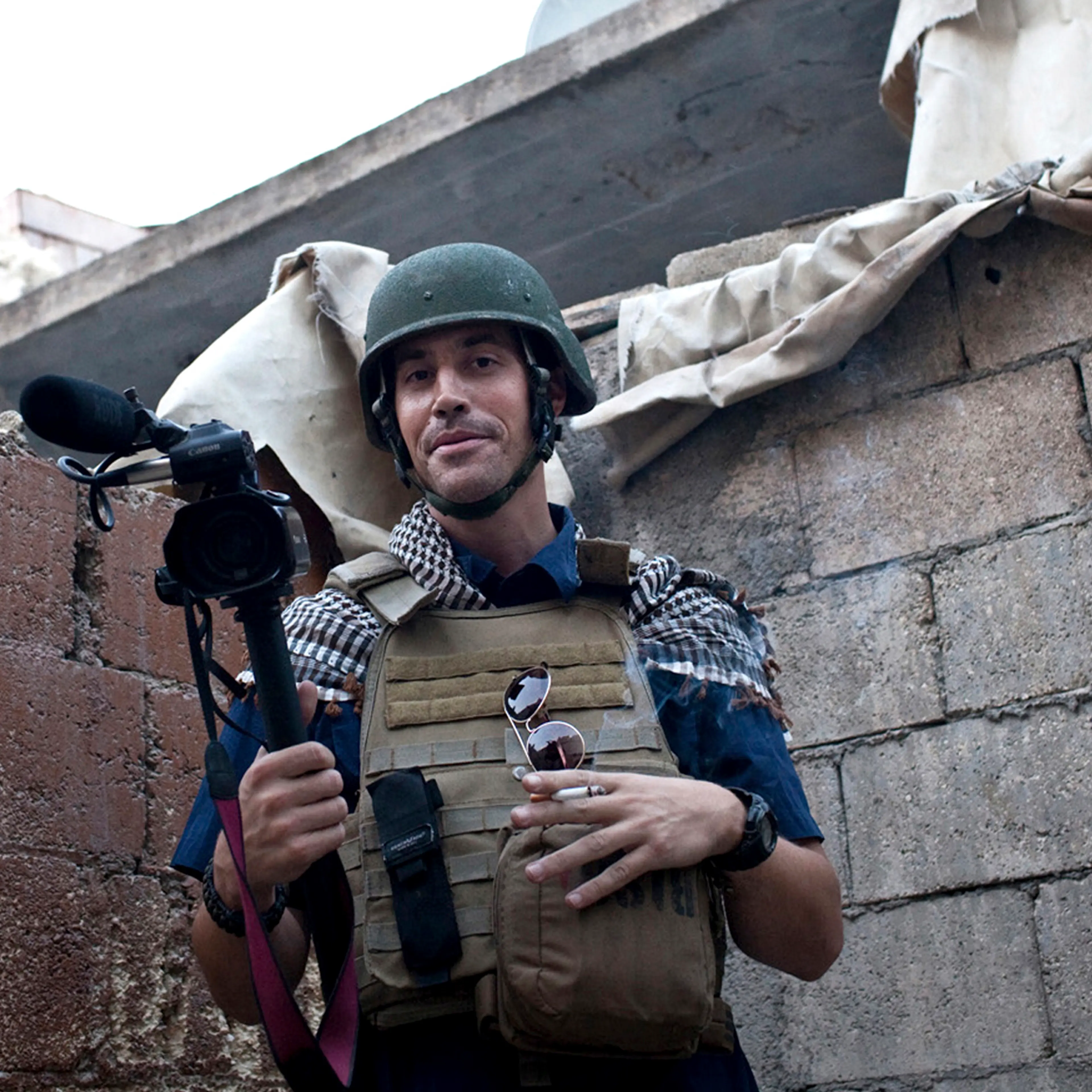Journalist James Foley covers the civil war in Aleppo, Syria, in November 2012.