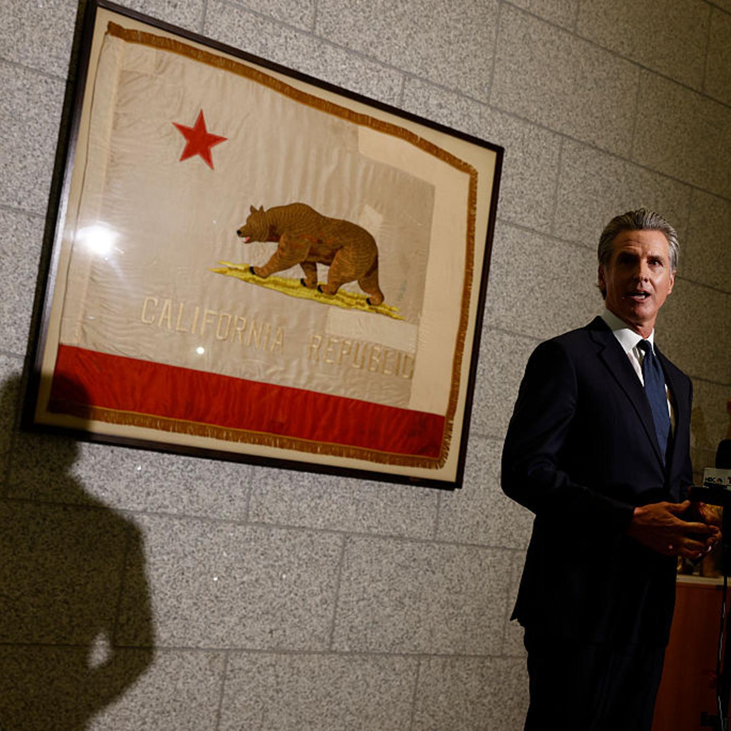 Gov. Gavin Newsom speaks after U.S. District Judge Charles Breyer granted an emergency temporary restraining to stop President Trump's deployment of the California National Guard at the California State Supreme Court building in San Francisco, on June 12