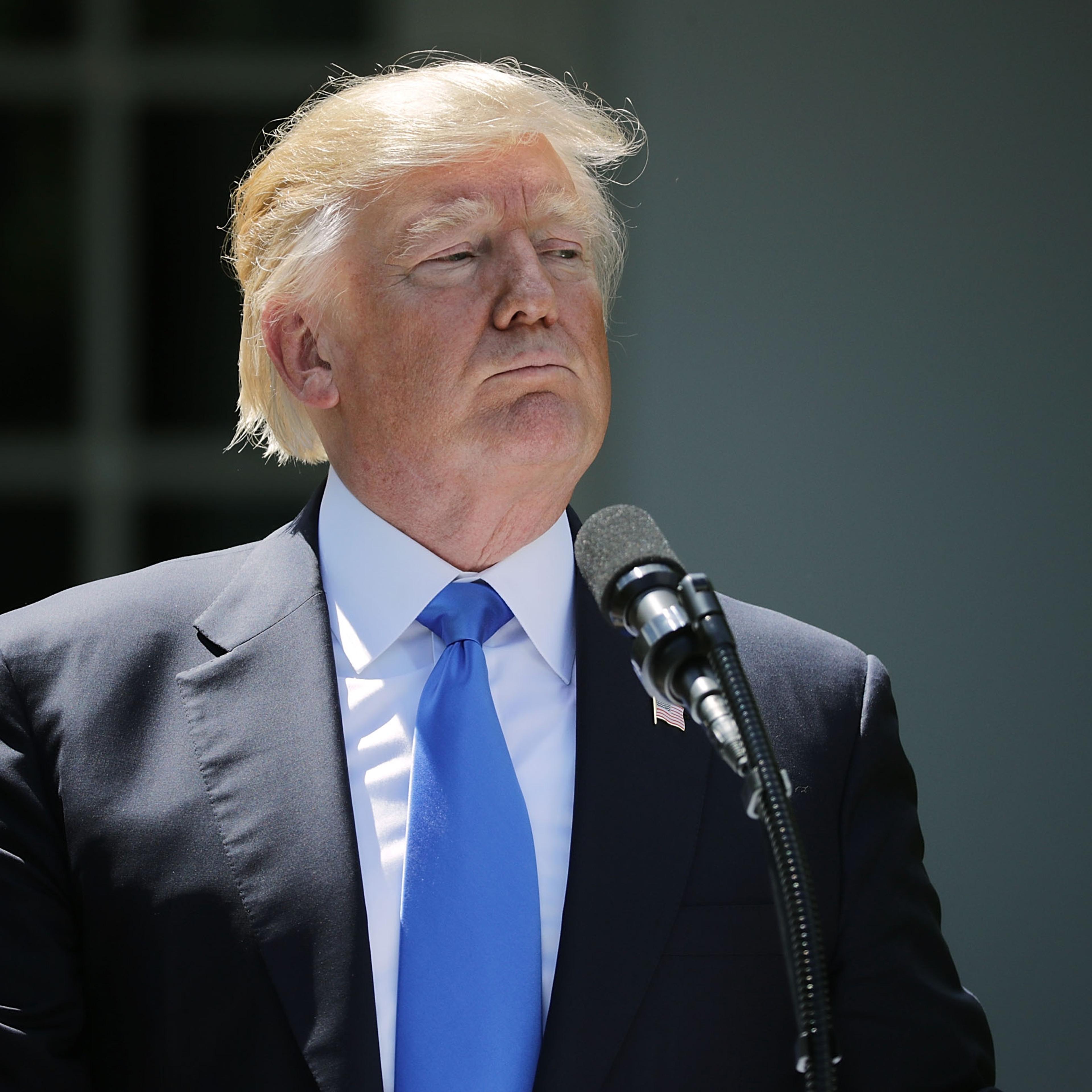 President Trump Holds News Conference With President Of Romania Klaus Iohannis