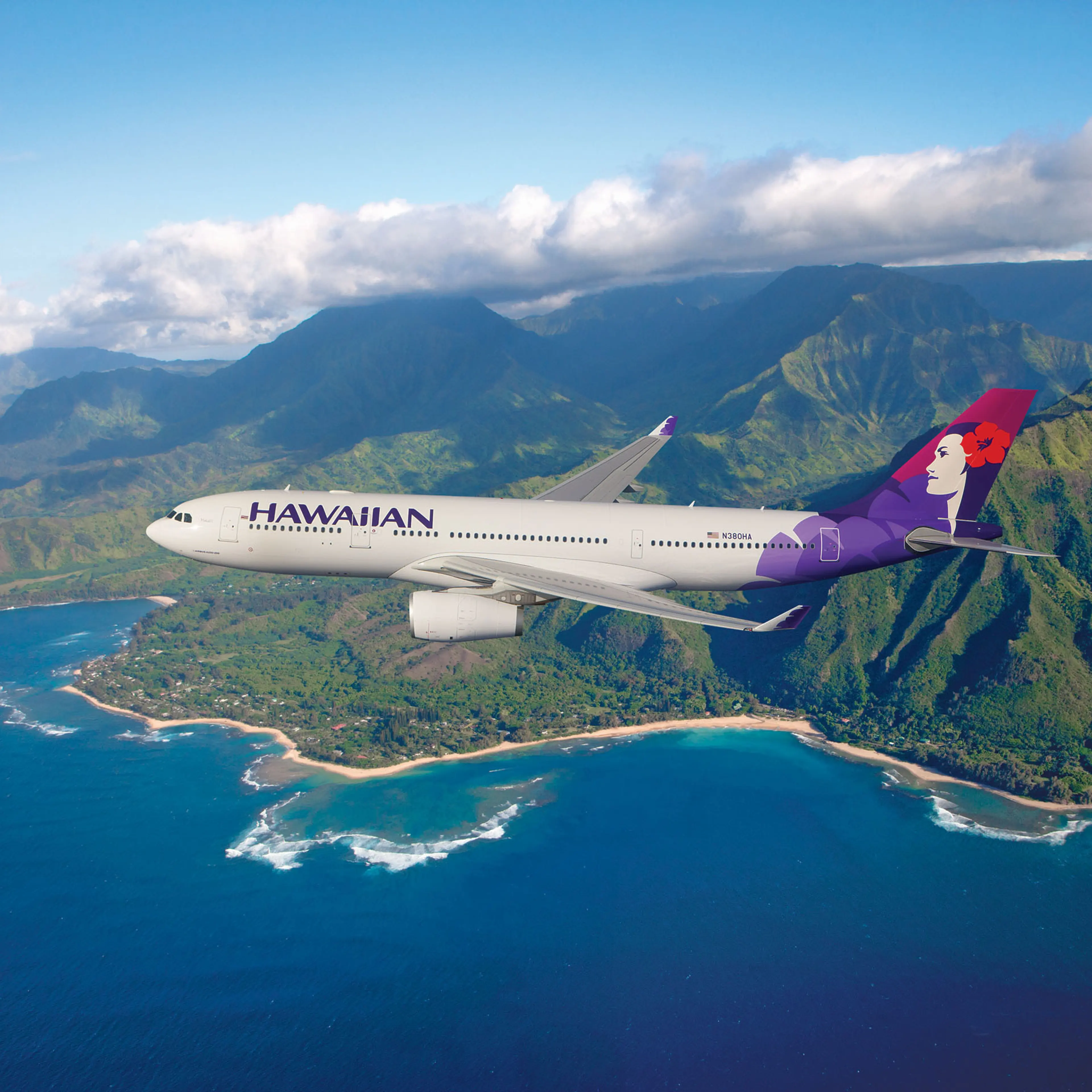 Hawaiian Airlines' wide-body, twin-aisle Airbus A330-200 aircraft.