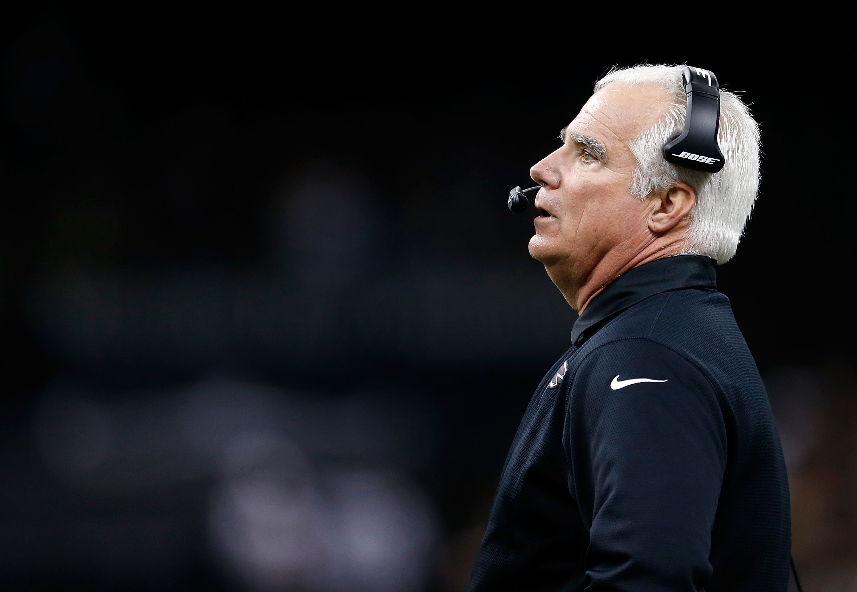 Former Atlanta Falcons Head coach Mike Smith at a game between the Atlanta Falcons and the New Orleans Saints on Dec. 21, 2014 in New Orleans.