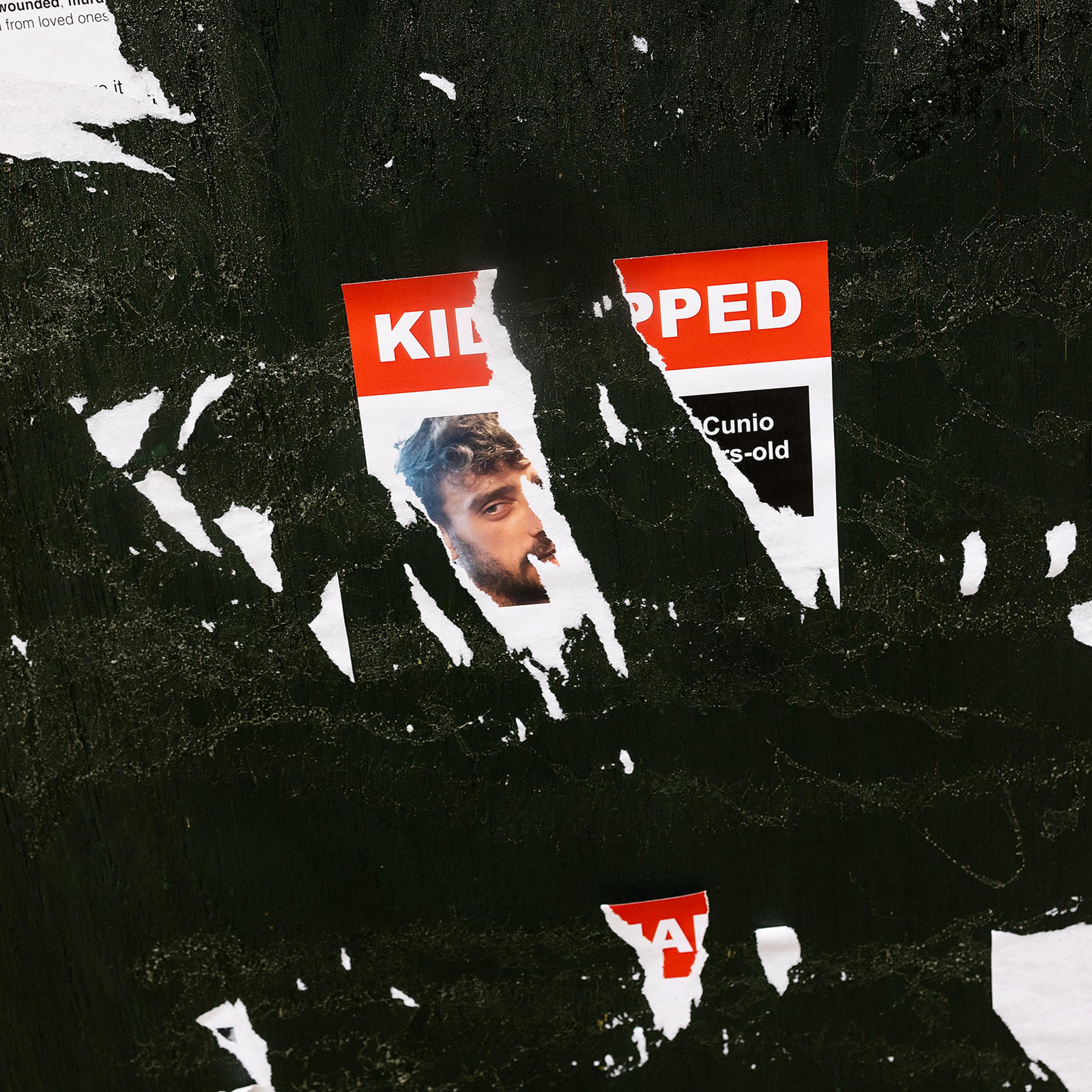 Torn kidnapped posters around the NYU campus
