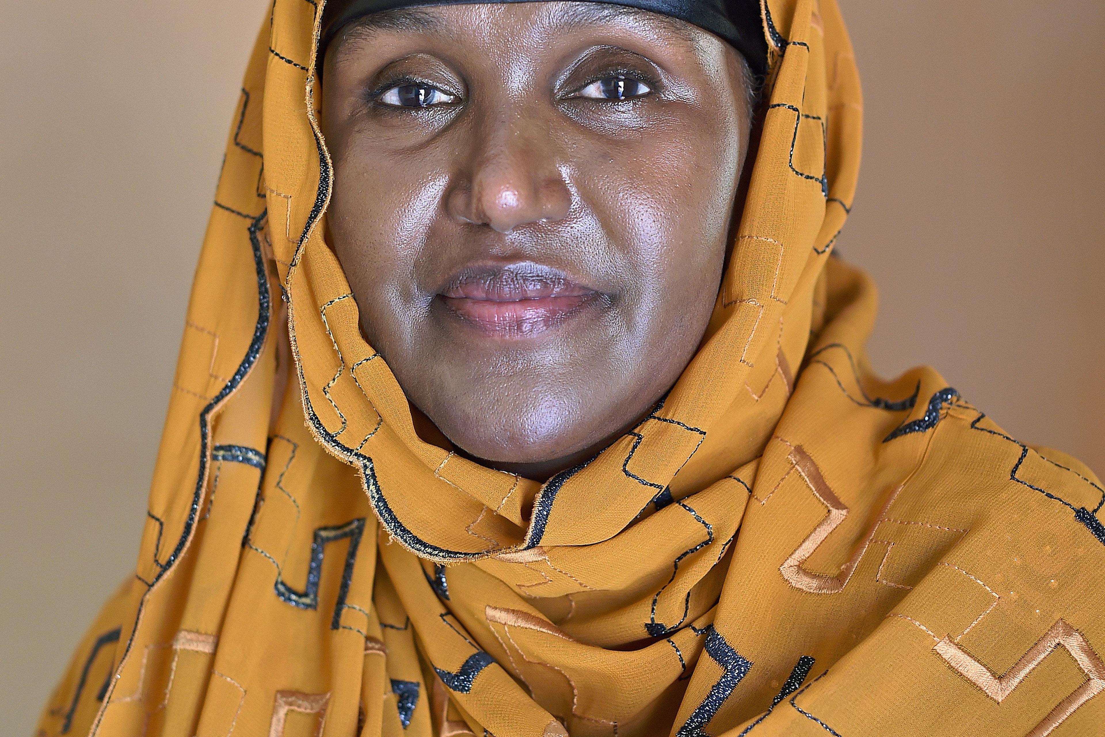 Fartuun Adan, who runs the Elman Peace and Human Rights Centre in Mogadishu where survivors of sexual violence can find refuge, medical care and support, poses on March 24, 2015.