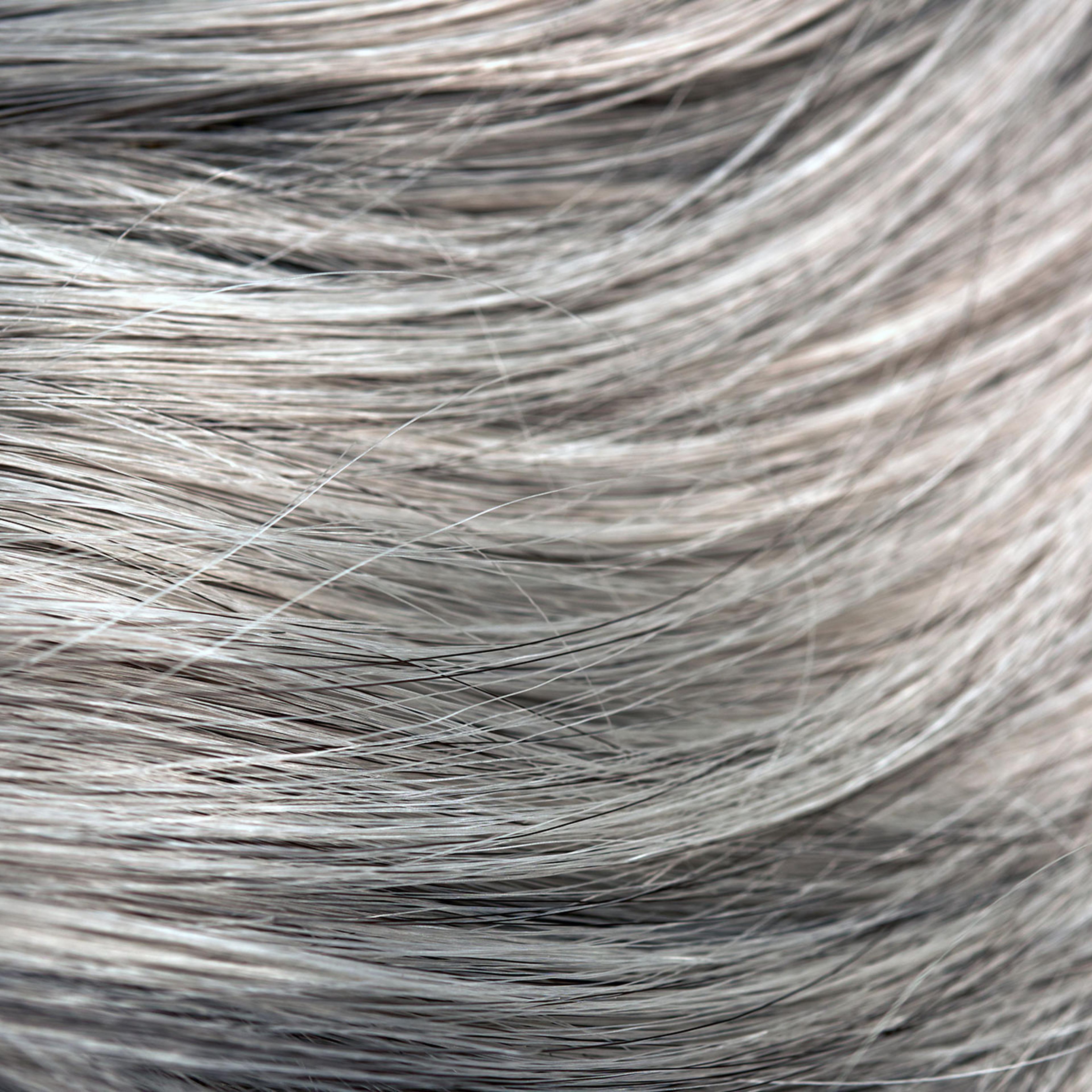 straight gray hair