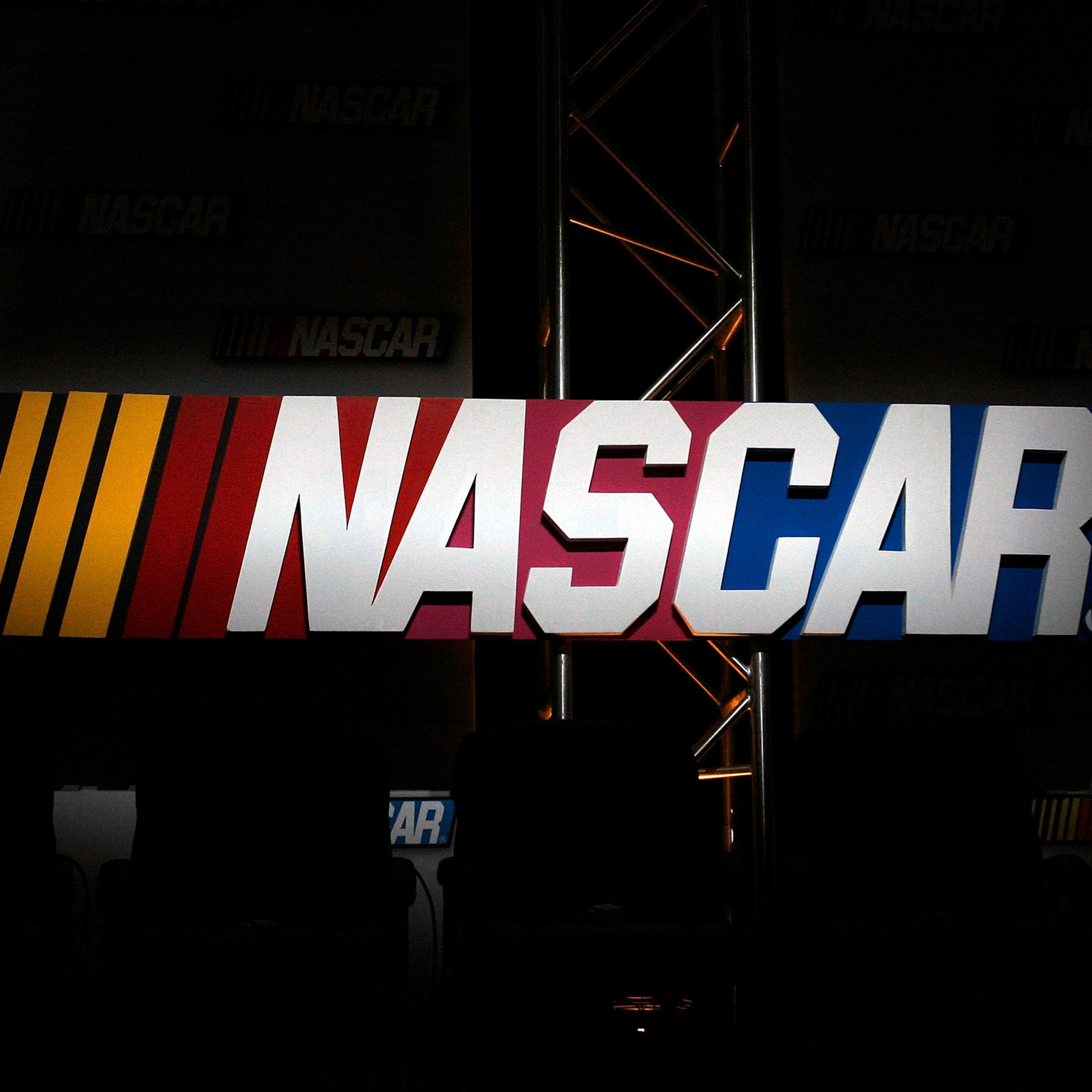 A general view of the NASCAR logo displayed during the NASCAR Sprint Media Tour hosted by Lowe's Motor Speedway at the NASCAR Research and Development Center January 22, 2009 in Concord, North Carolina.