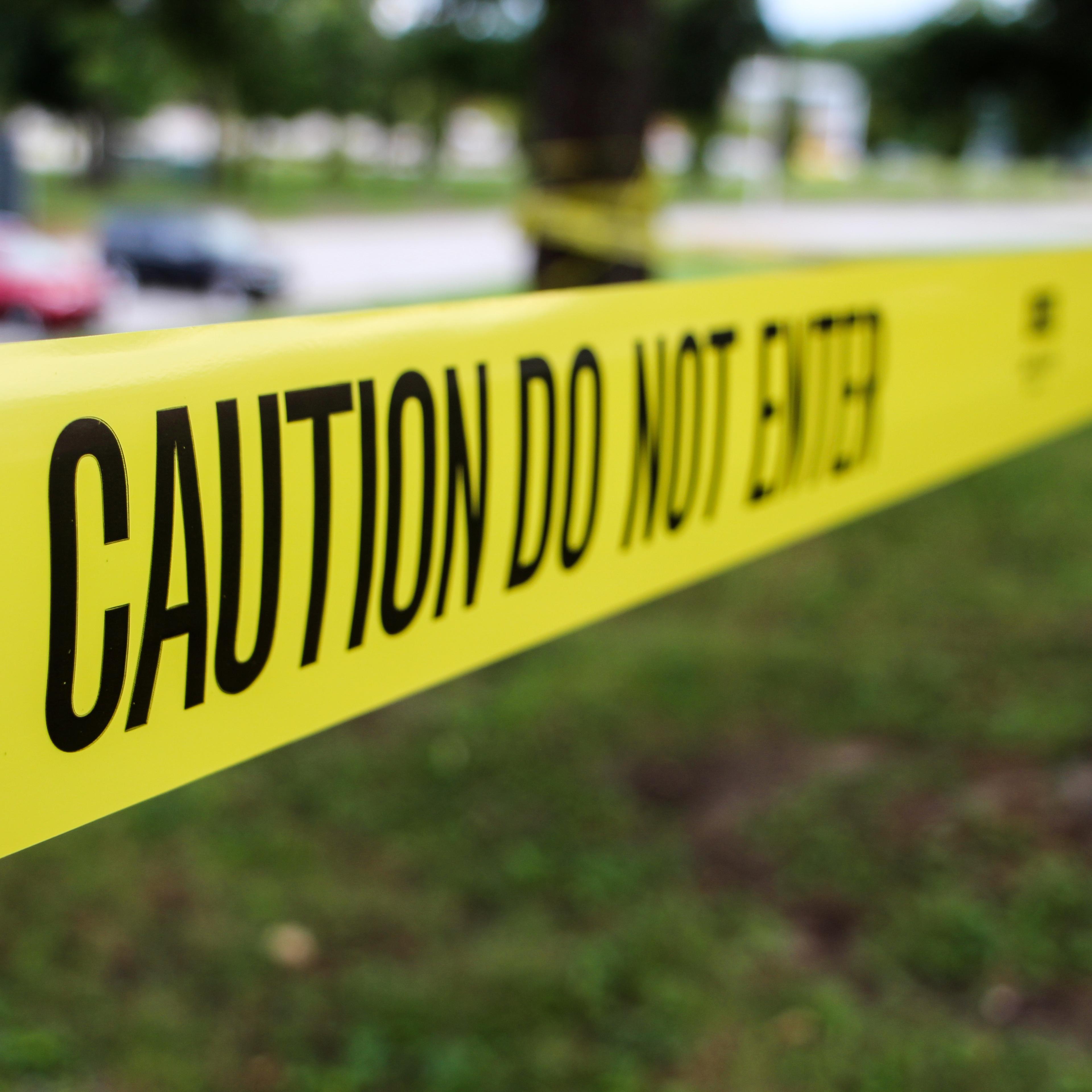 Close-Up Of Cordon Tape At Park