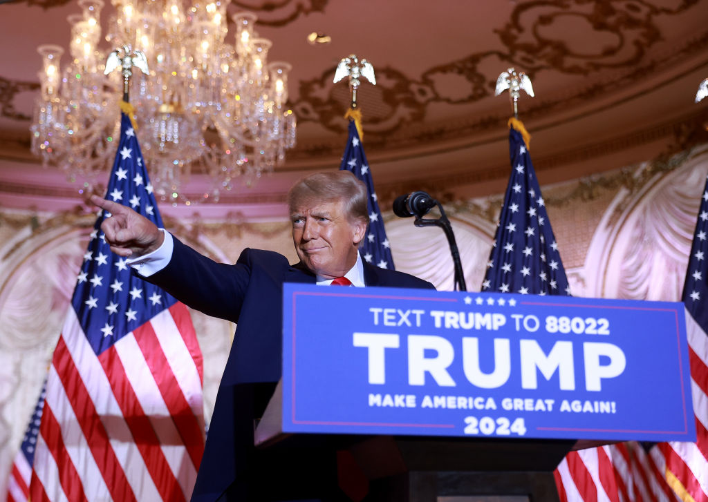 Former U.S. President Donald Trump  Makes An Announcement At His Florida Home