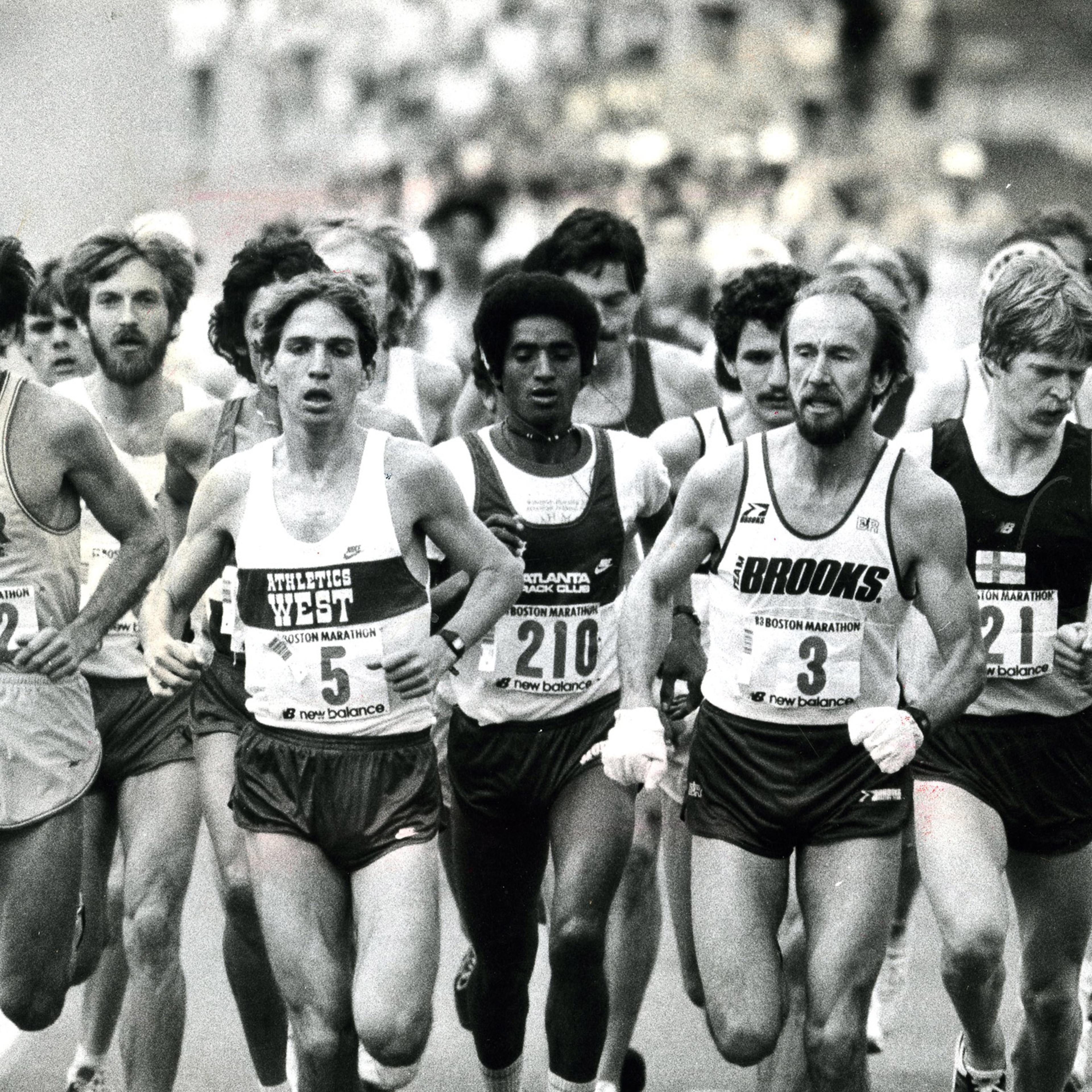 The start of the Boston Marathon, 1983