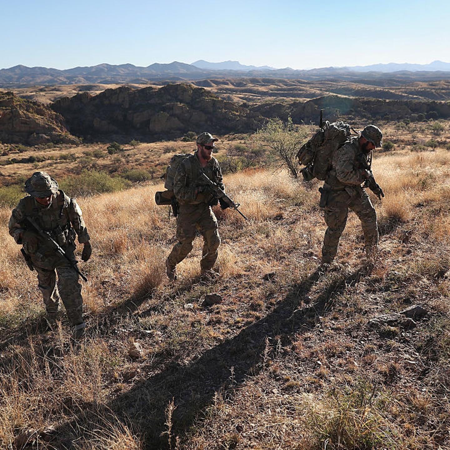 Members of Arizona Border Recon at the U.S.-Mexico border near Arivaca, Ariz. on on Nov. 14, 2016.