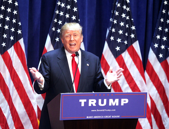 Donald Trump makes presidential announcement at Trump Tower on June 16, 2015 in New York City.