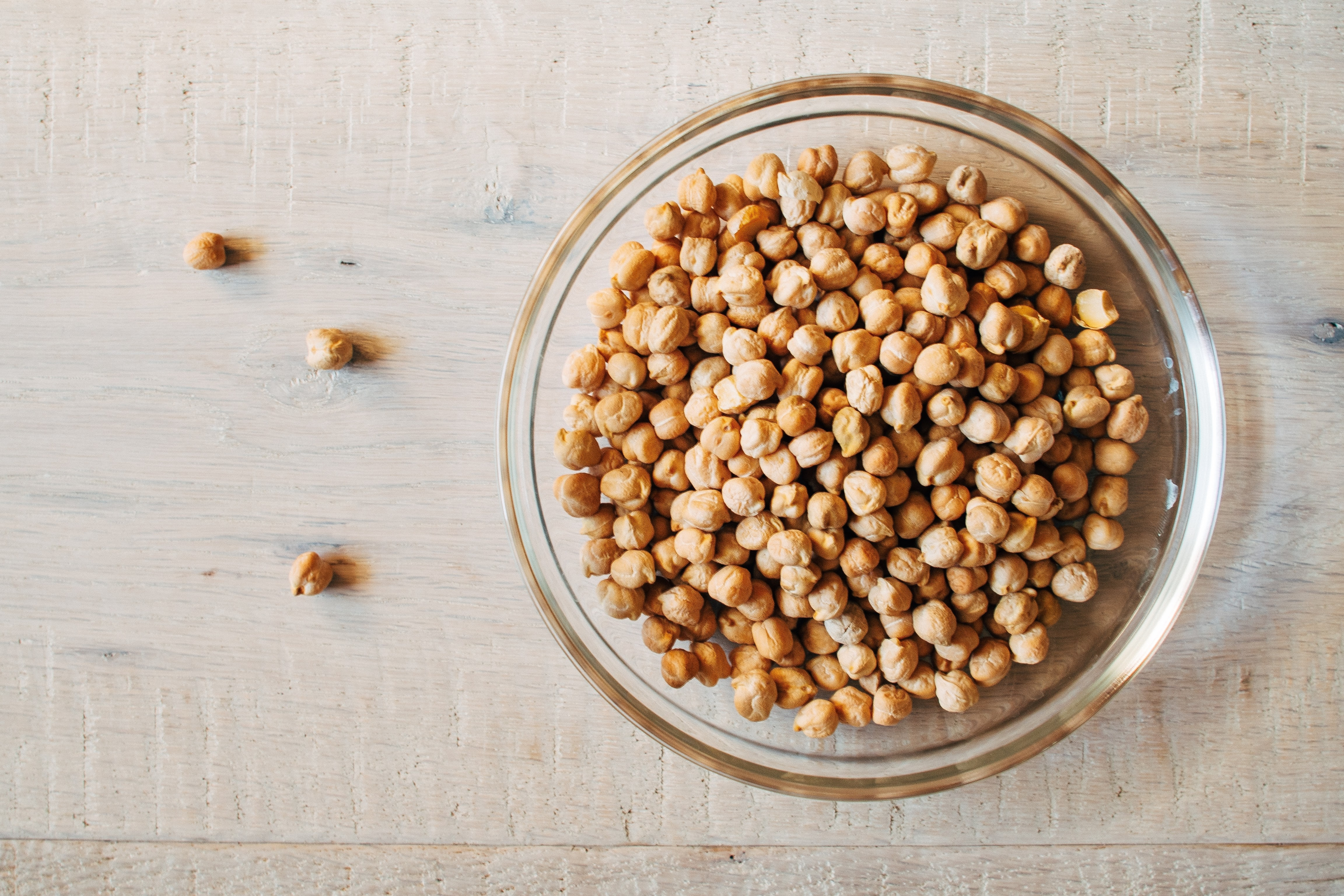 Close-Up Of Chickpeas In Bowl