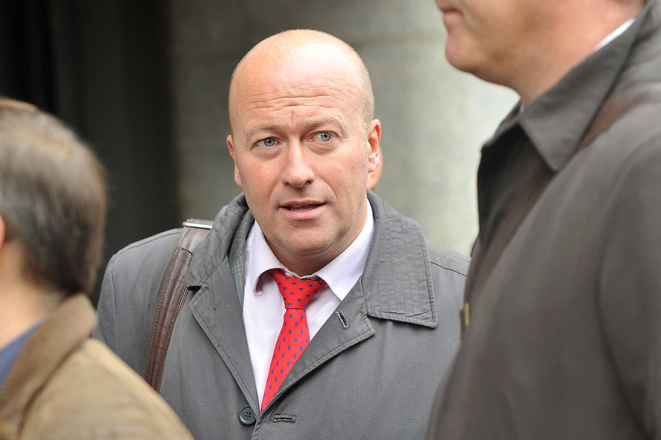Ian Edmondson, former head of news at the News of the World, arrives at the Old Bailey court in central London on Sept. 26, 2012 in London.