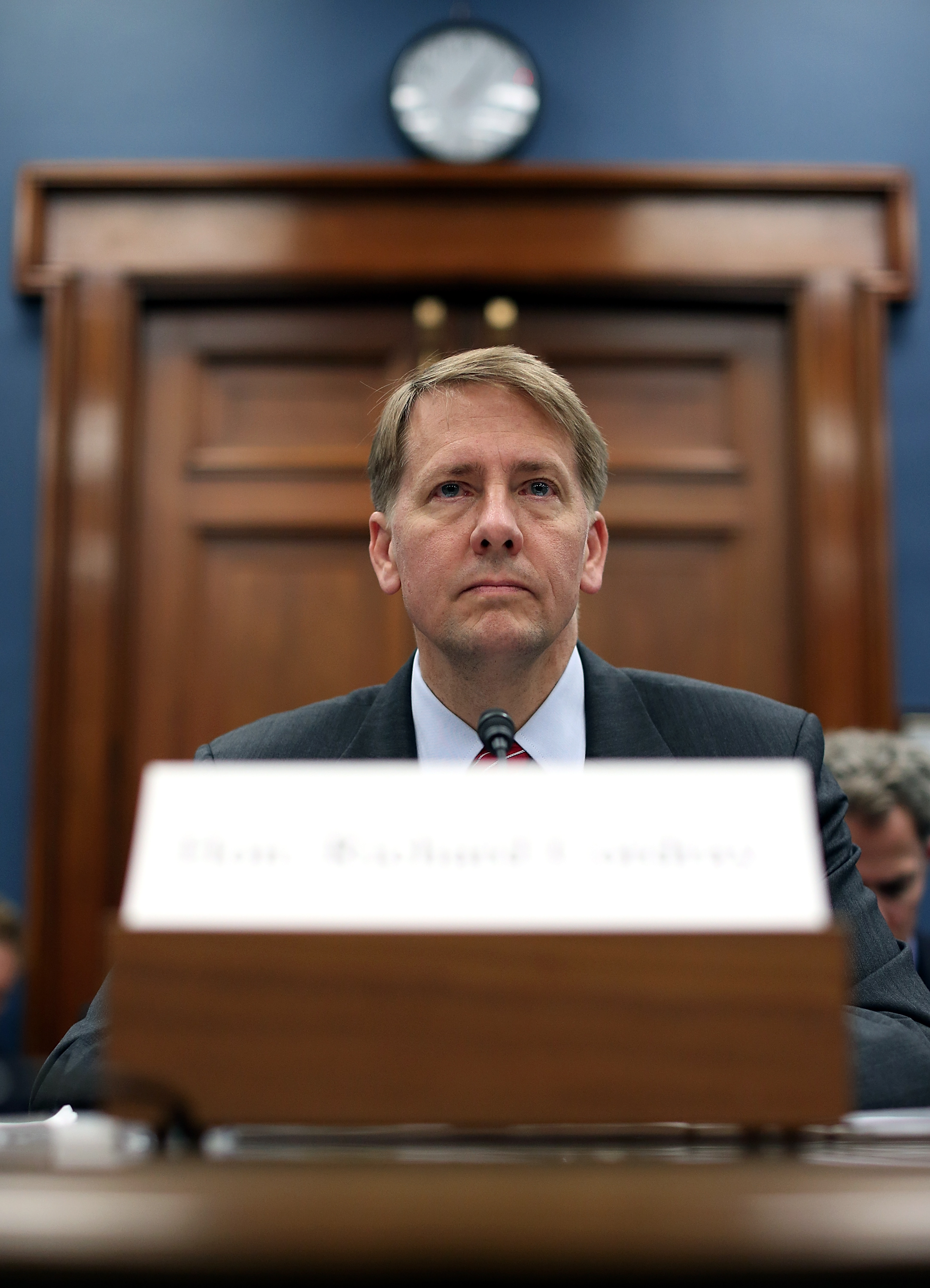 Consumer Financial Protection Bureau Director Richard Cordray testifies before the House Small Business Committee August 1, 2012 in Washington, DC. The committee held a hearing on the topic of "Know Before You Regulate: The Impact of CFPB Regulations on 
