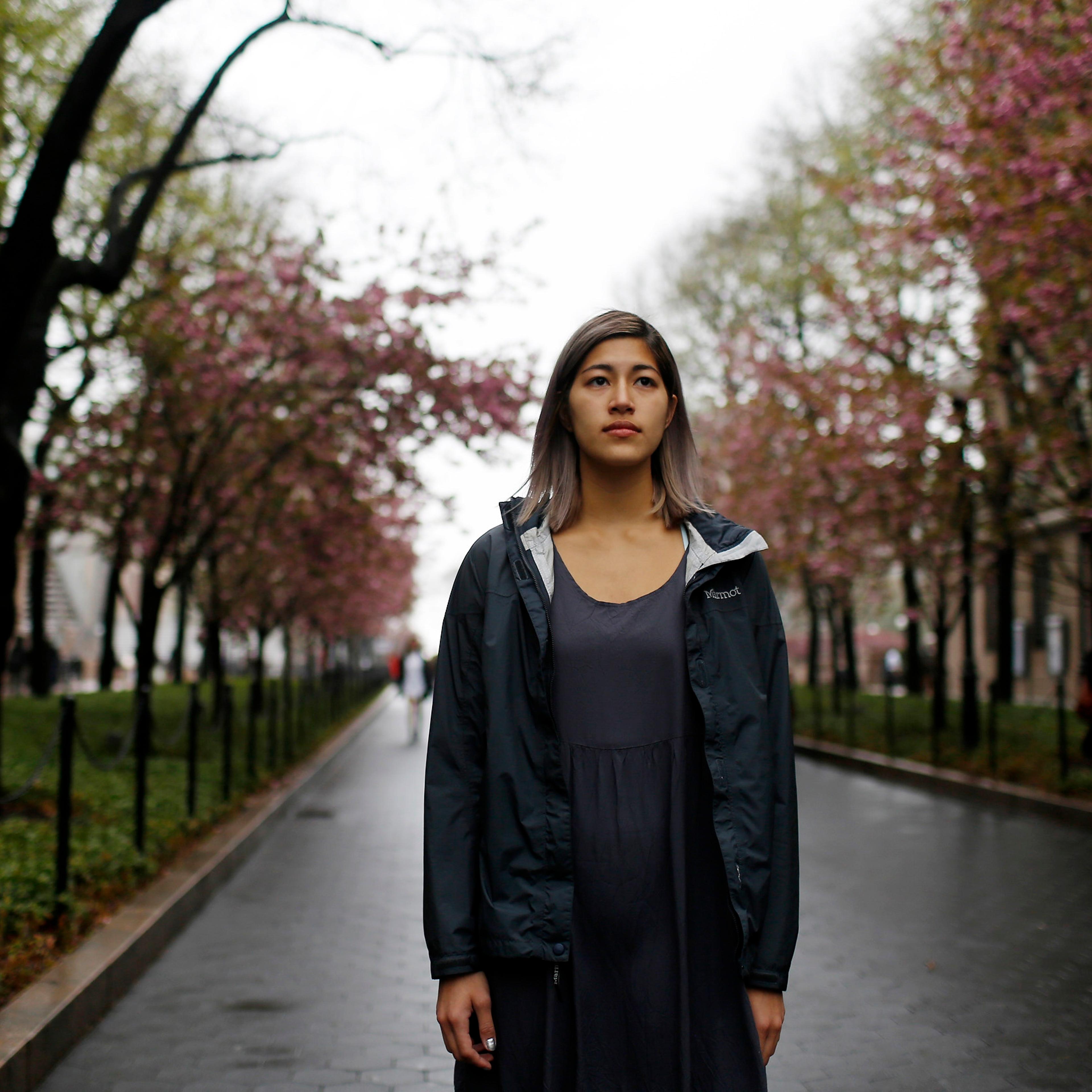 Emma Sulkowicz at Columbia University in New York City, on May 1, 2014.