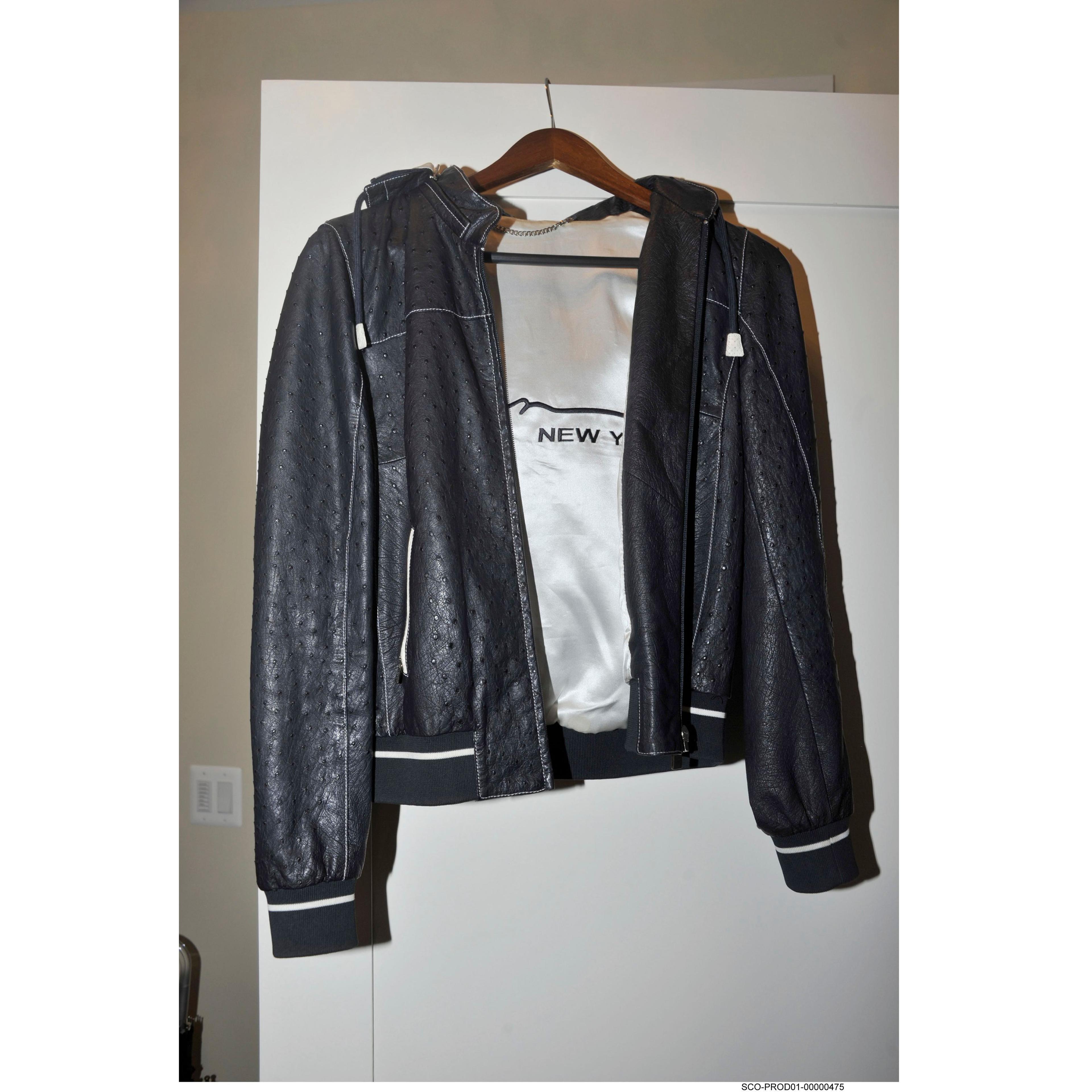 Ostrich jacket on hanger