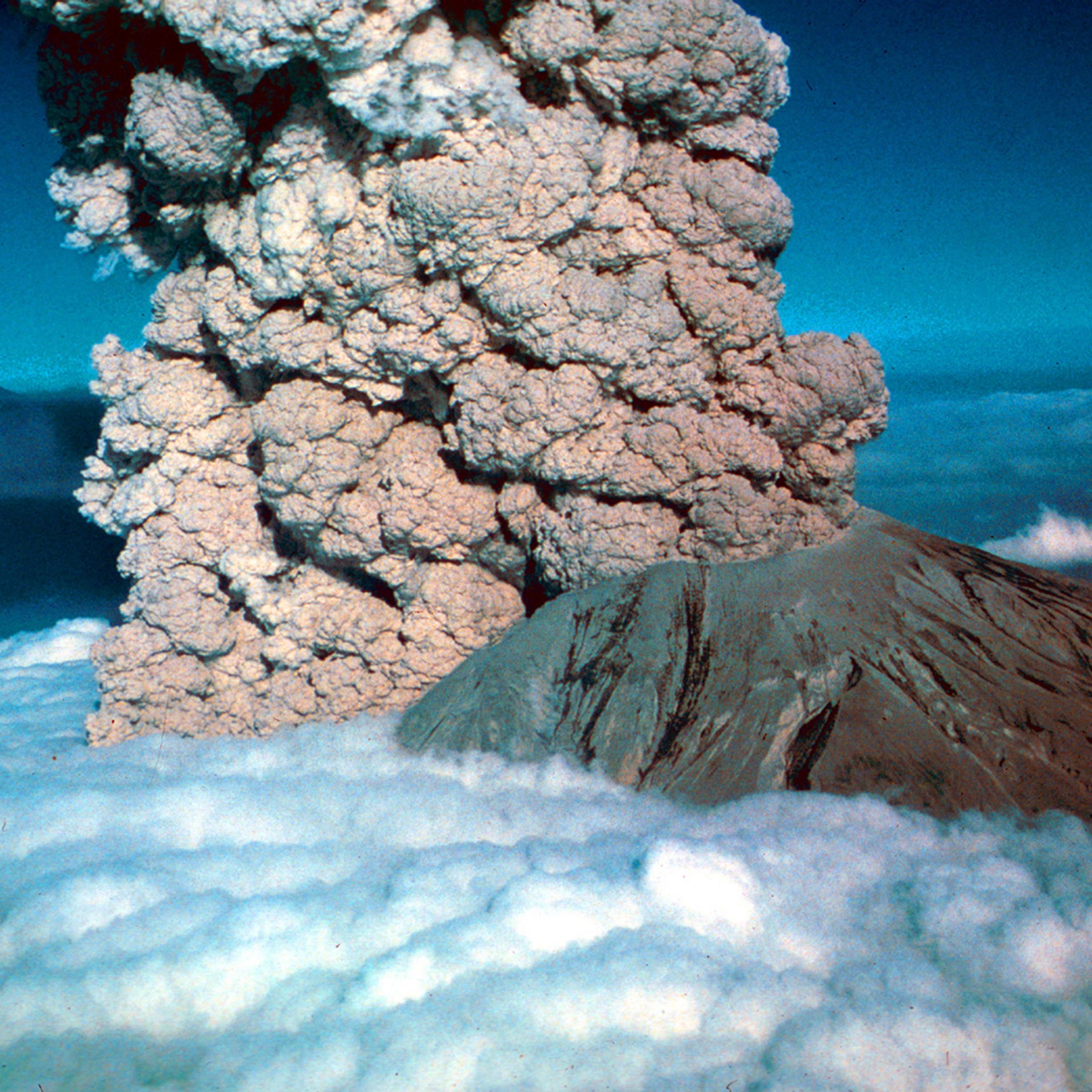Volcanic eruption.