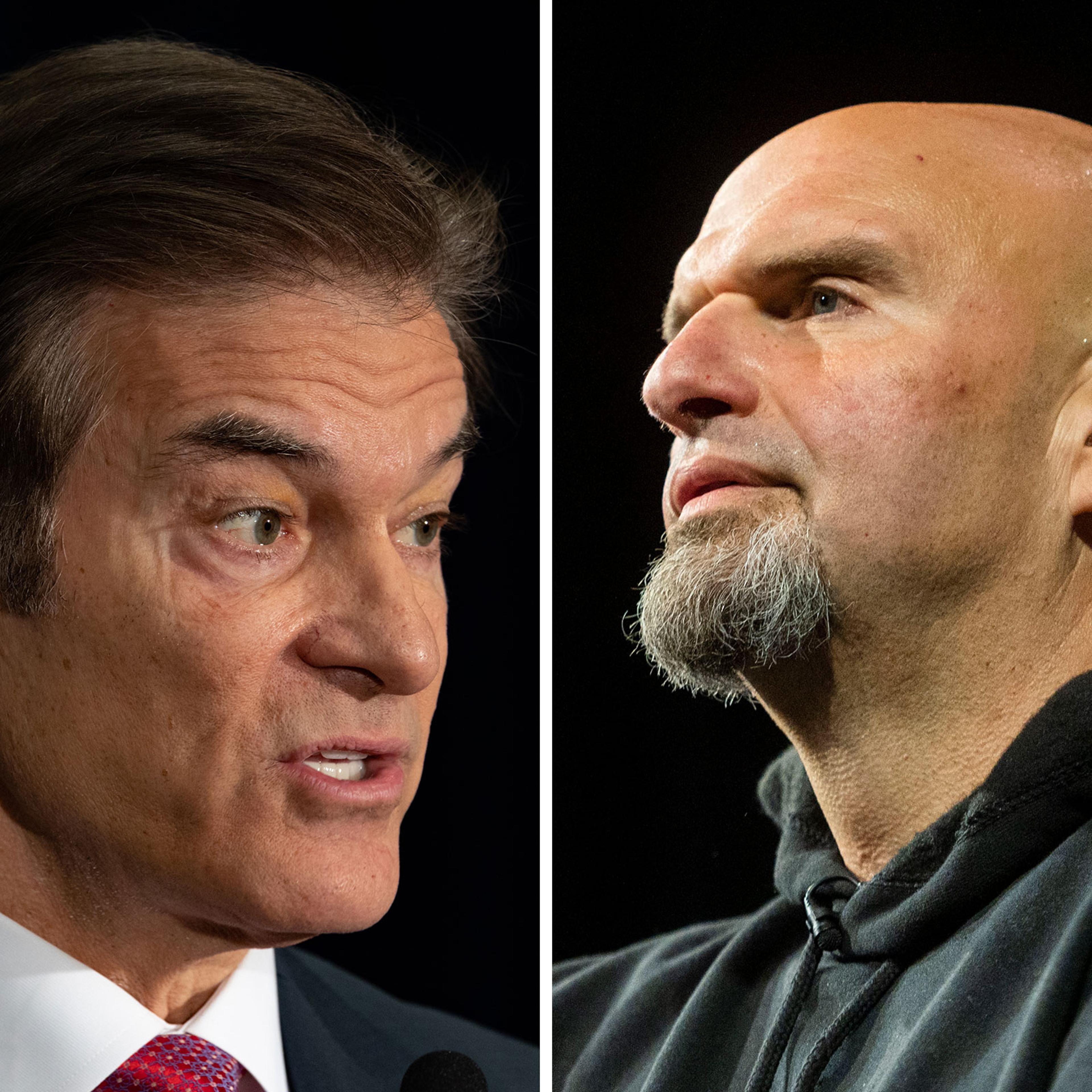 Dr. Mehmet Oz on Sept. 6; Lt. Gov. John Fetterman on Aug. 12