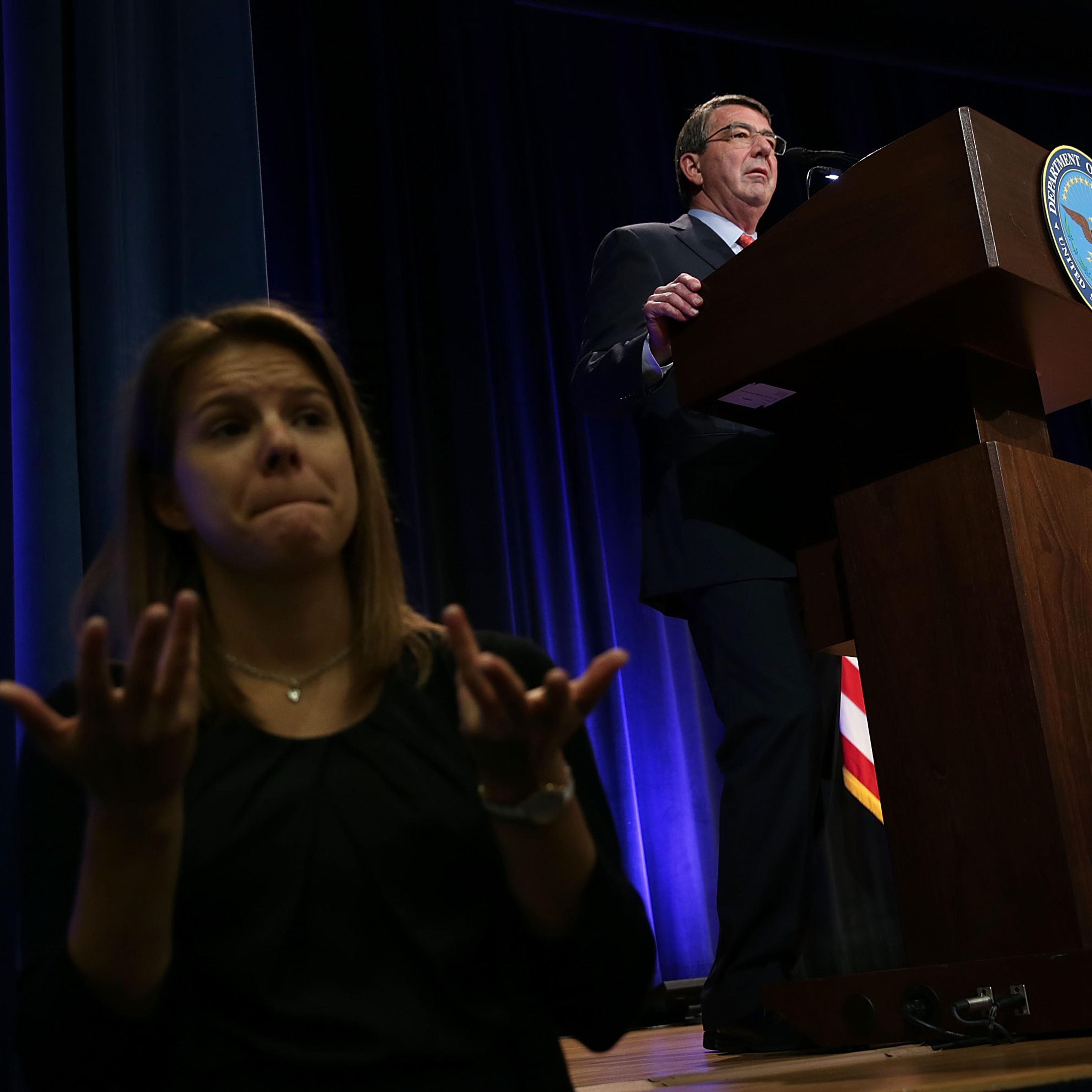 Defense Secretary Carter Addresses LGBT Pride Month Ceremony At Pentagon