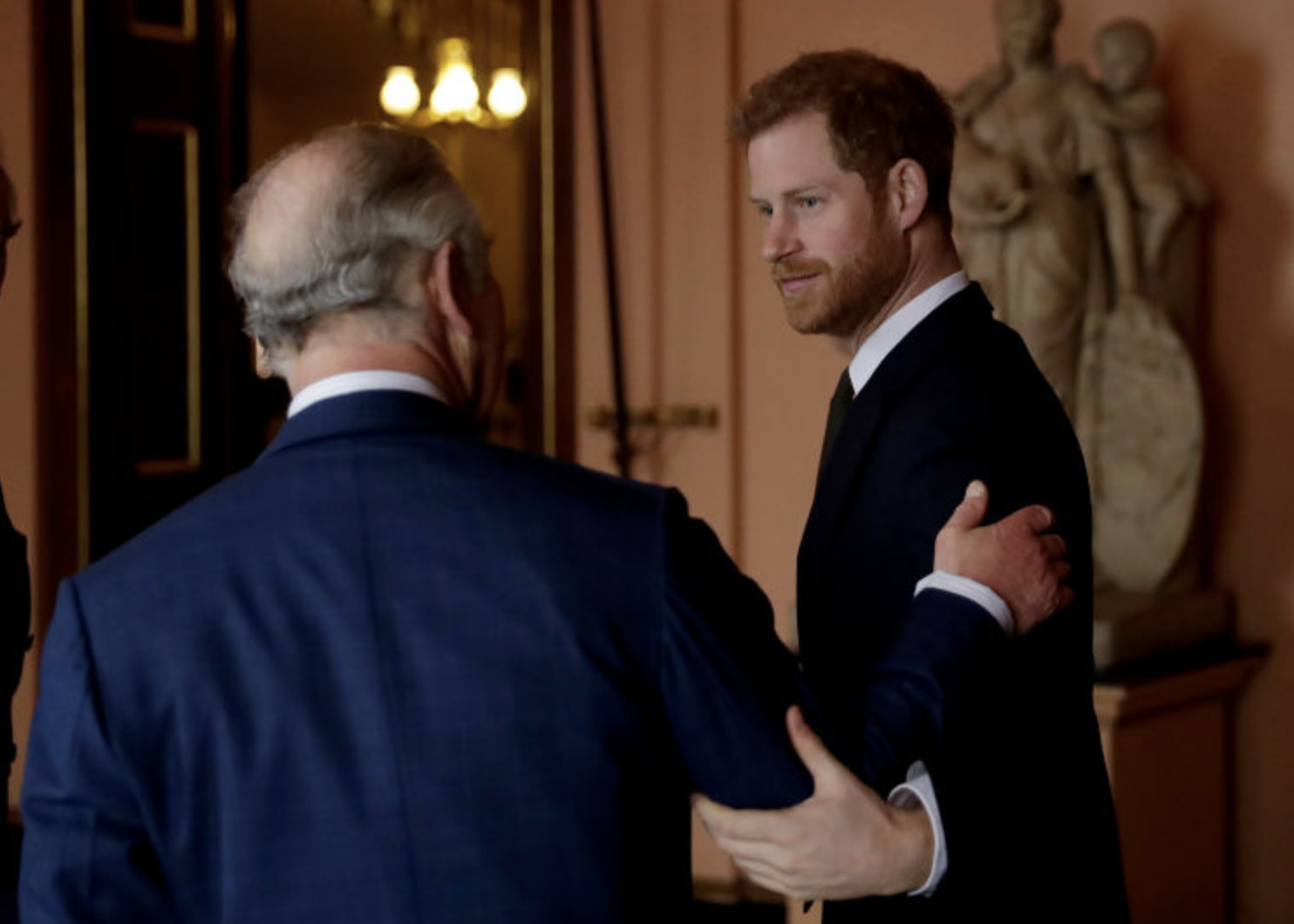 Prince Harry has spoken out following the announcement that his father, King Charles III,  has been diagnosed with cancer. Here, the pair are pictured together at a function in 2018. 