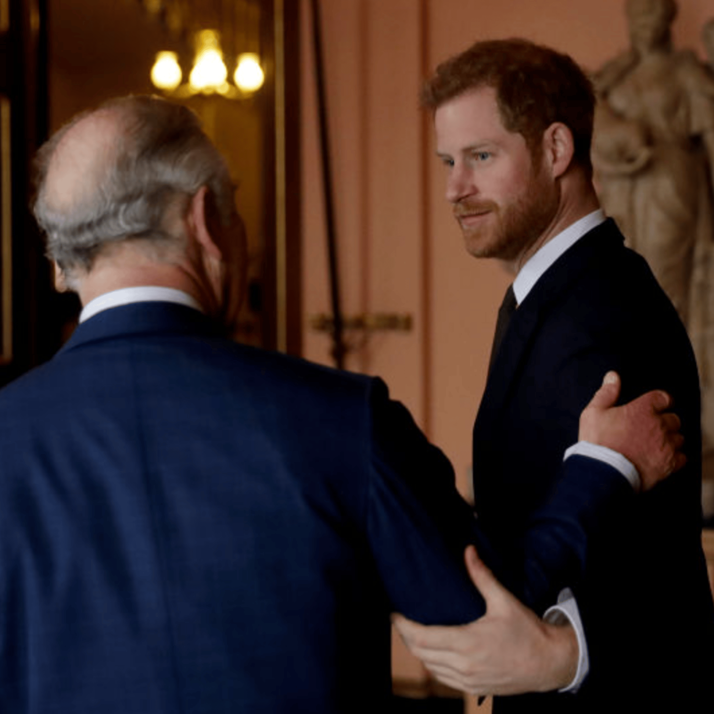 Prince Harry has spoken out following the announcement that his father, King Charles III, has been diagnosed with cancer. Here, the pair are pictured together at a function in 2018.