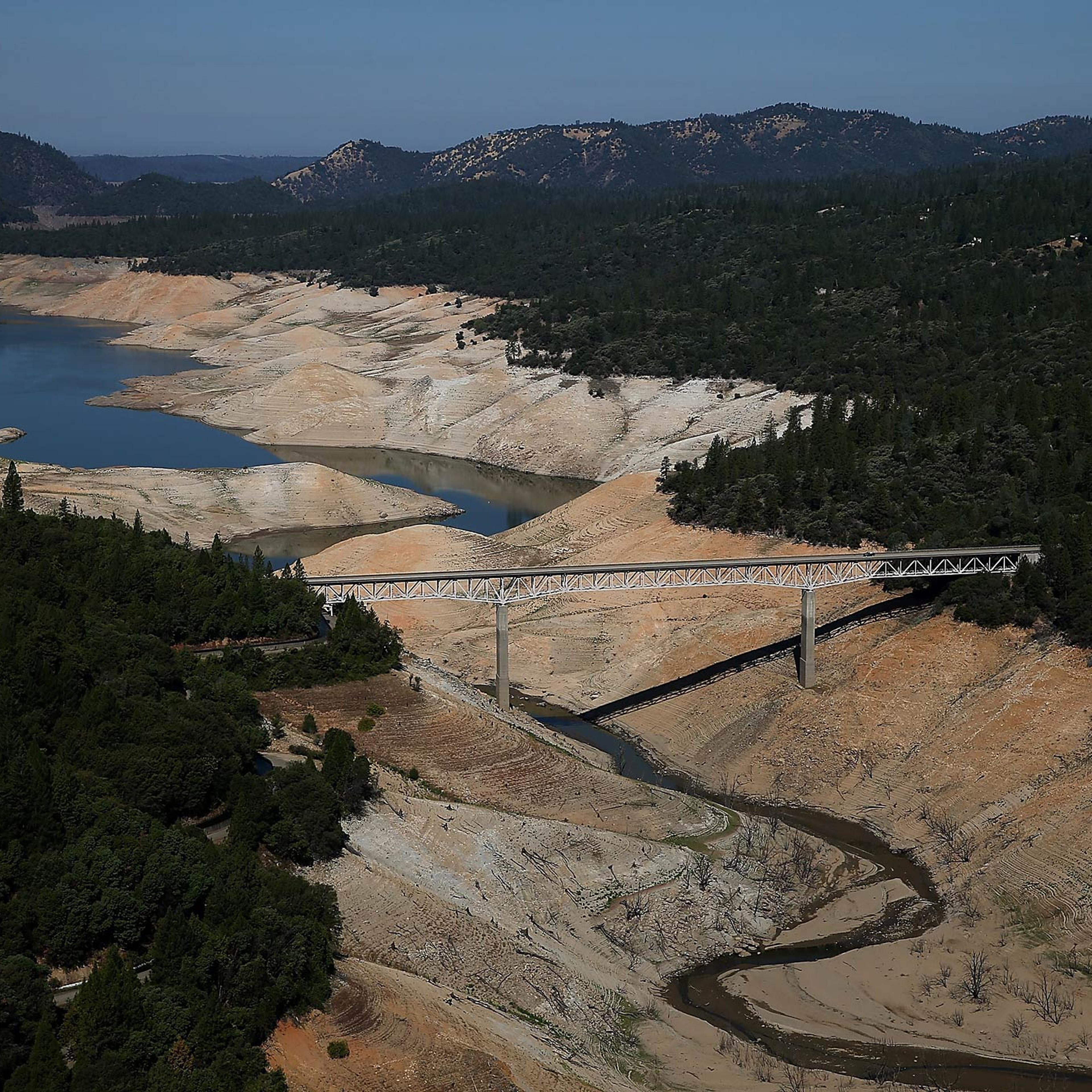 Statewide Drought Takes Toll On California's Lake Oroville Water Level